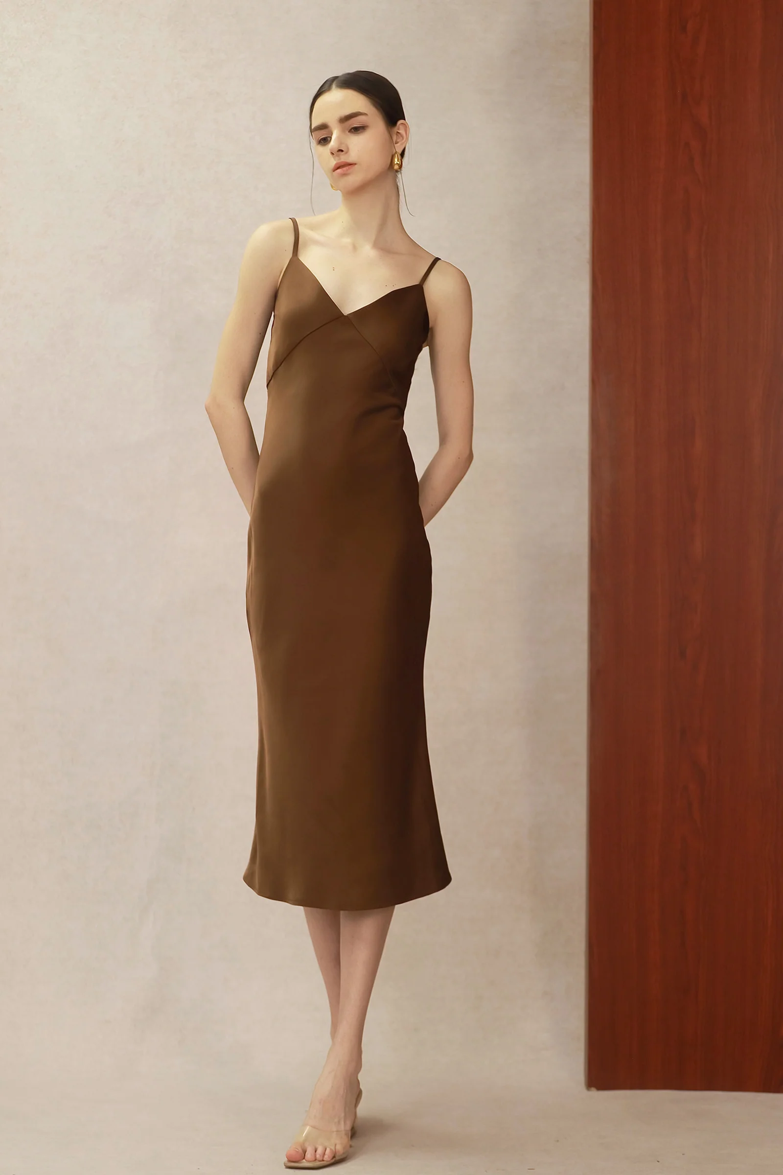 Seren Silk Shirtdress (Mocha) - Image 20