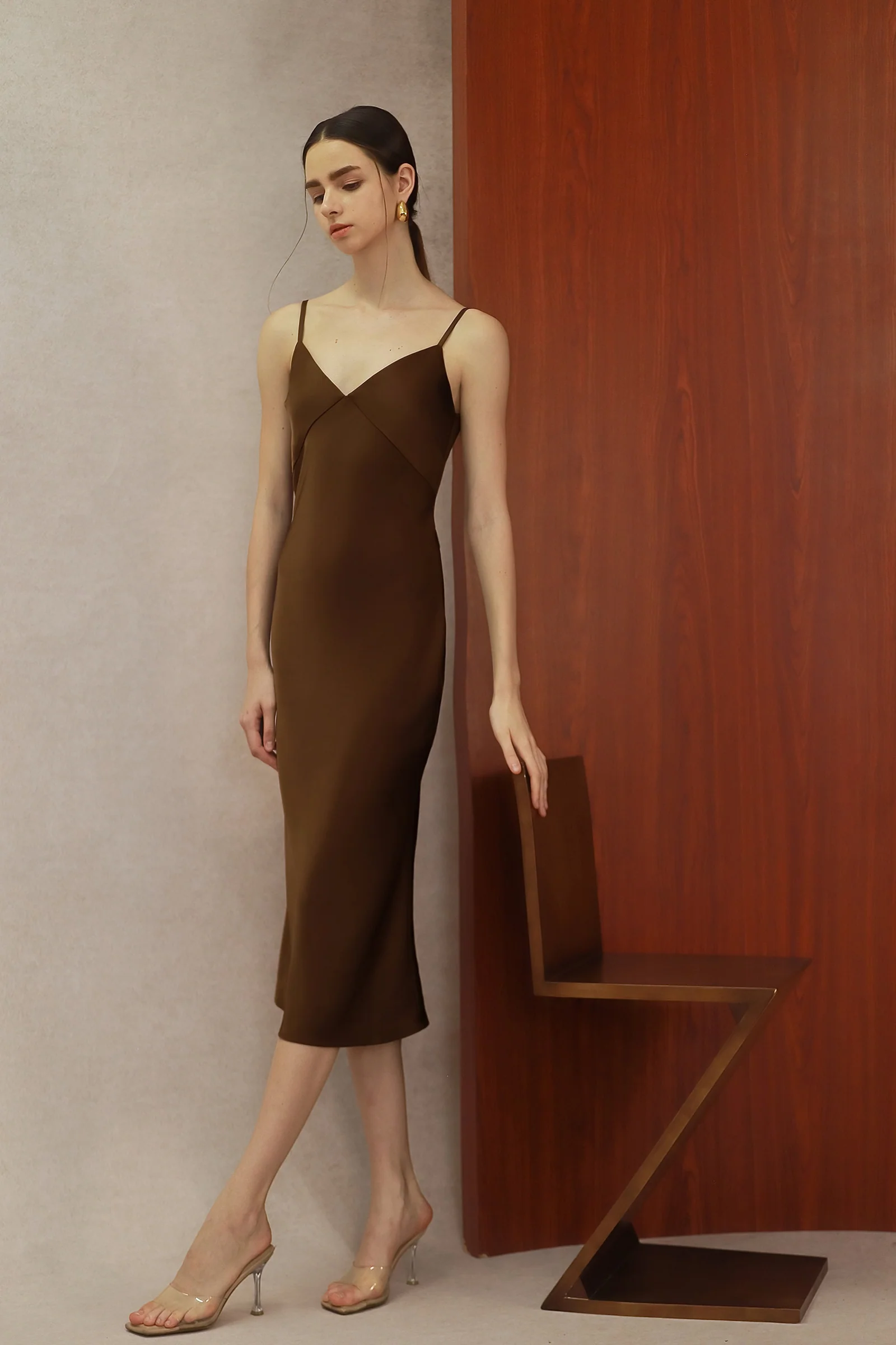Seren Silk Shirtdress (Mocha) - Image 22