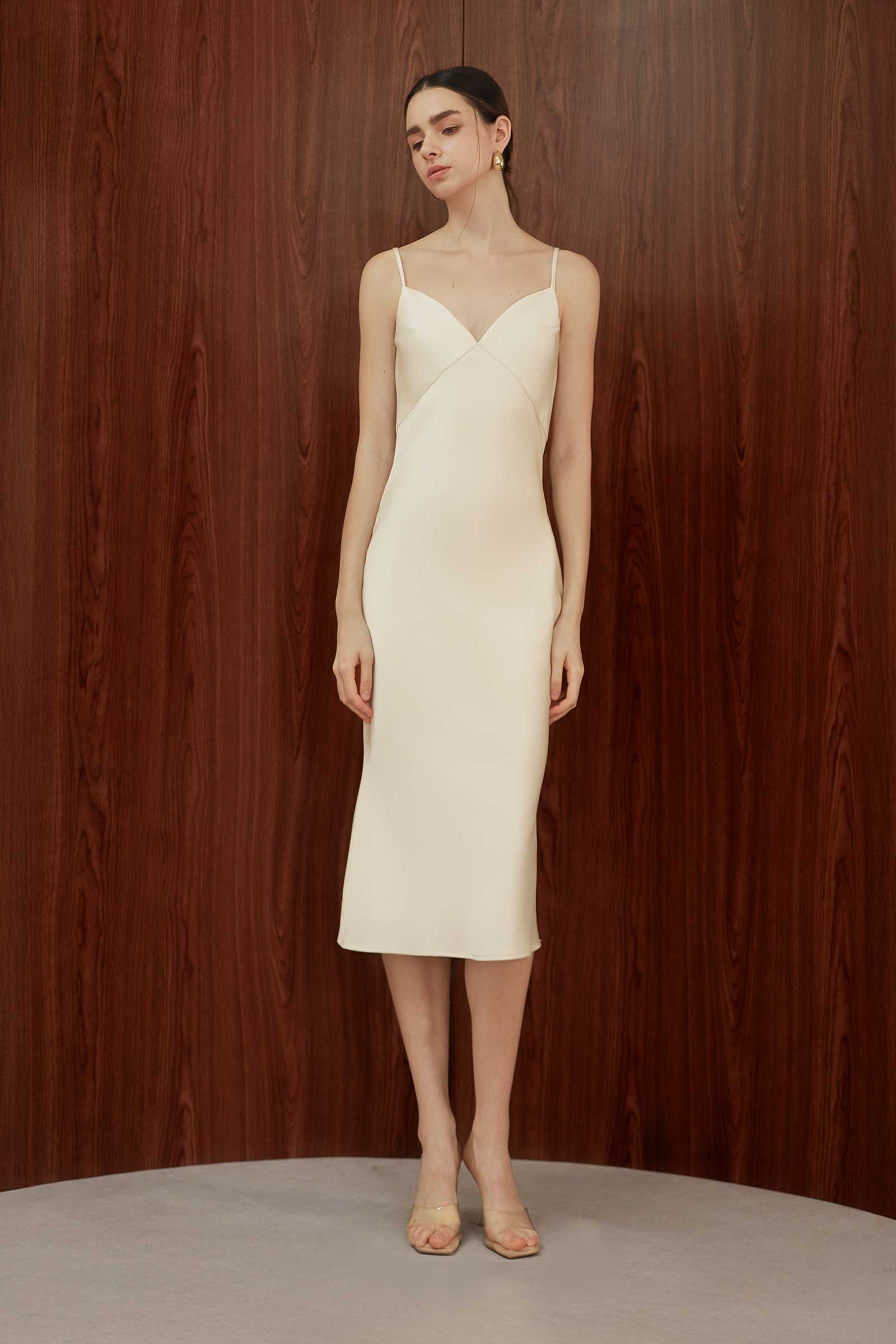 Seren Satin Slip (Cream) - Image 6