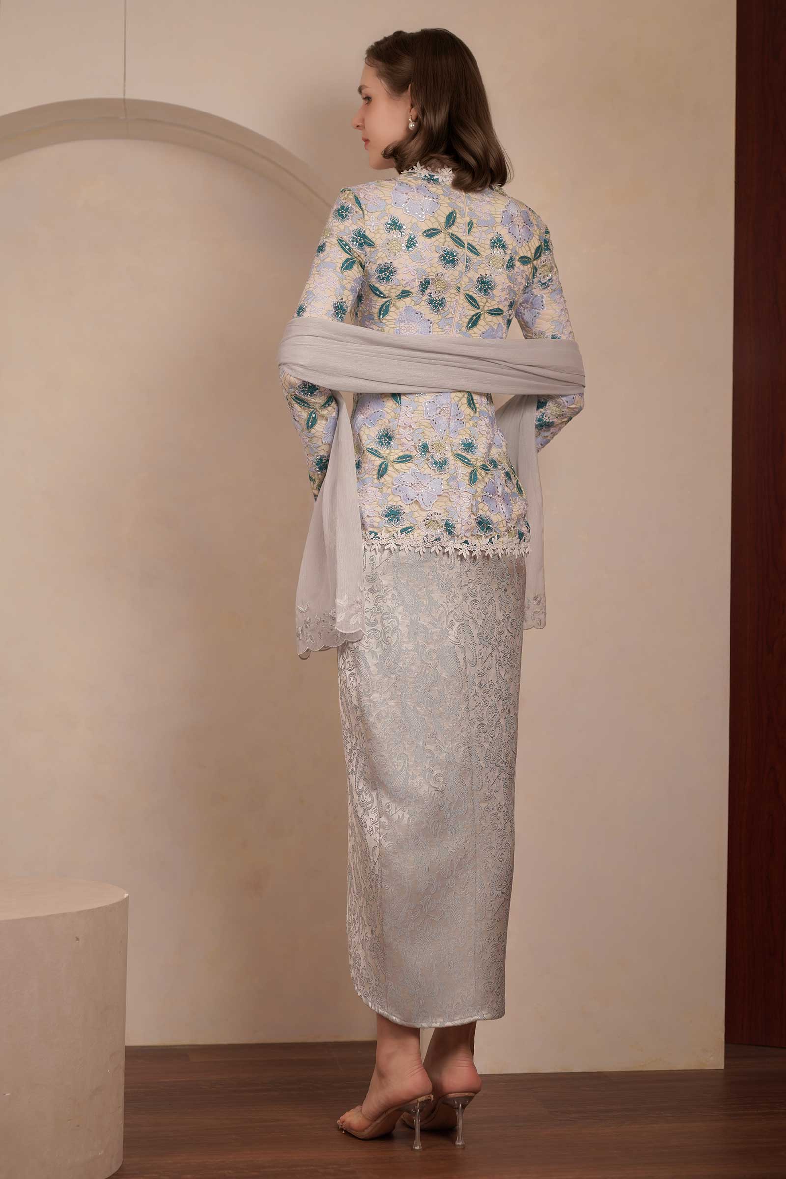Ansia Modern Kebaya Set (Blue) - Image 6