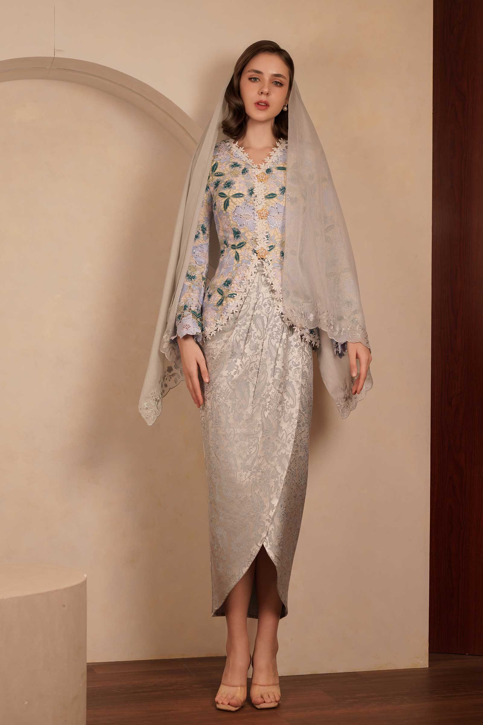Ansia Modern Kebaya Set (Blue) - Image 8