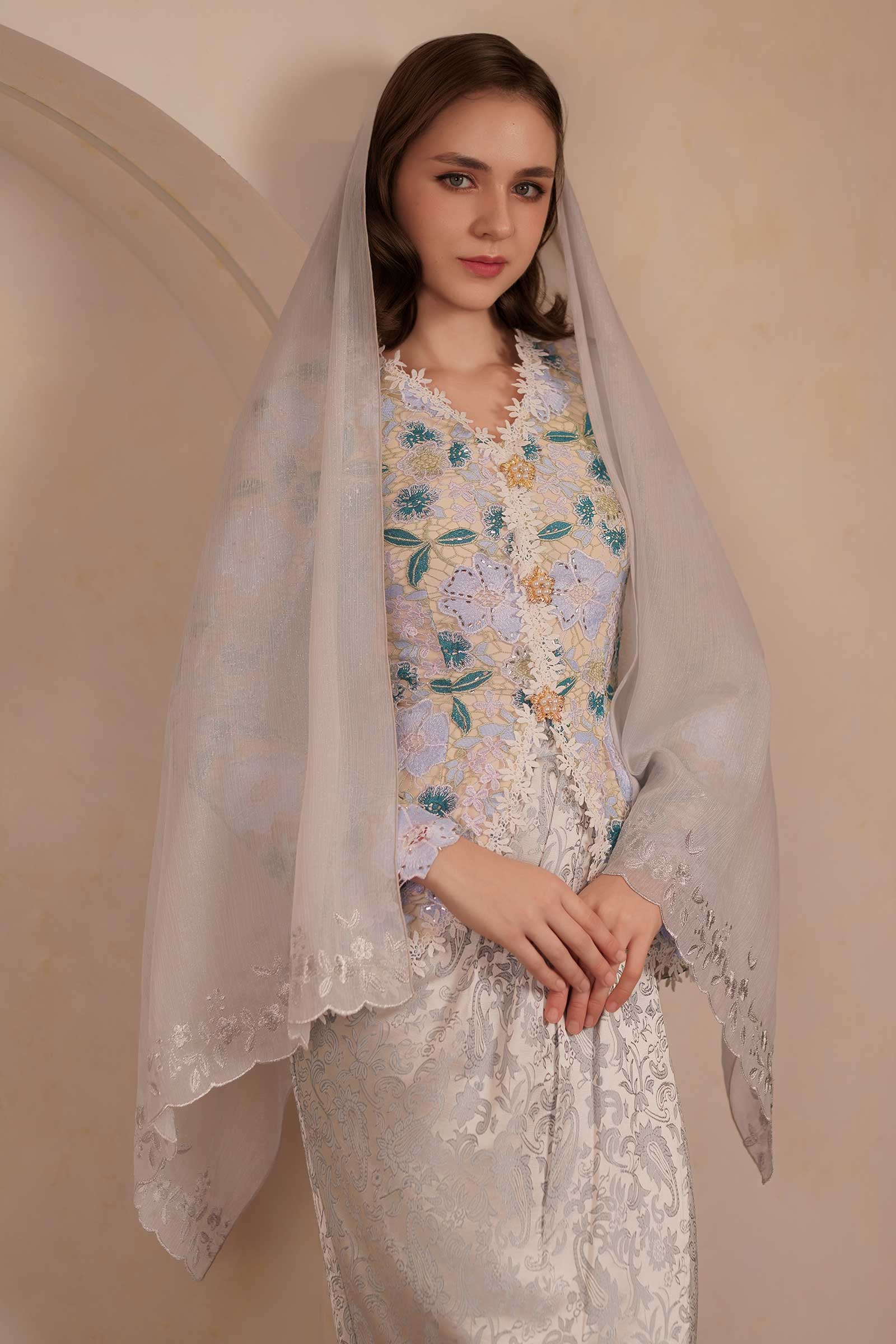 Ansia Modern Kebaya Set (Blue) - Image 9