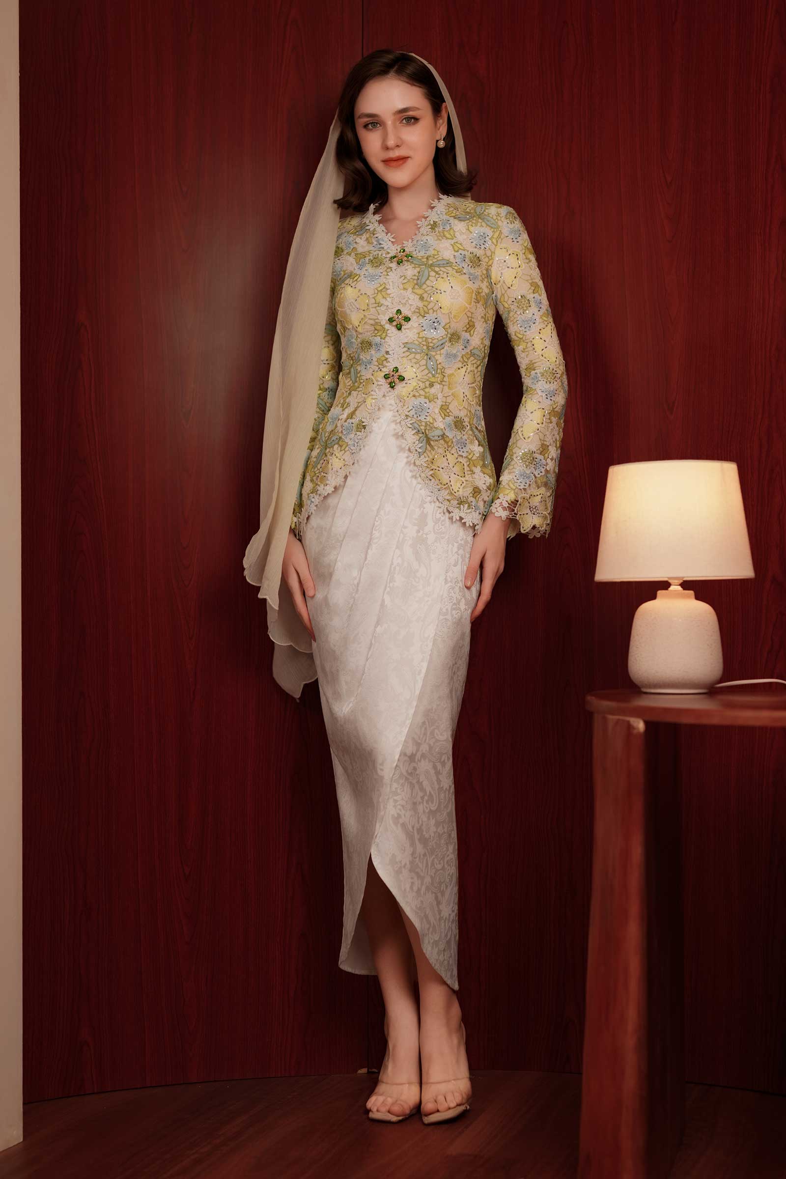 Ariana Modern Kebaya Set (Green) - Image 4