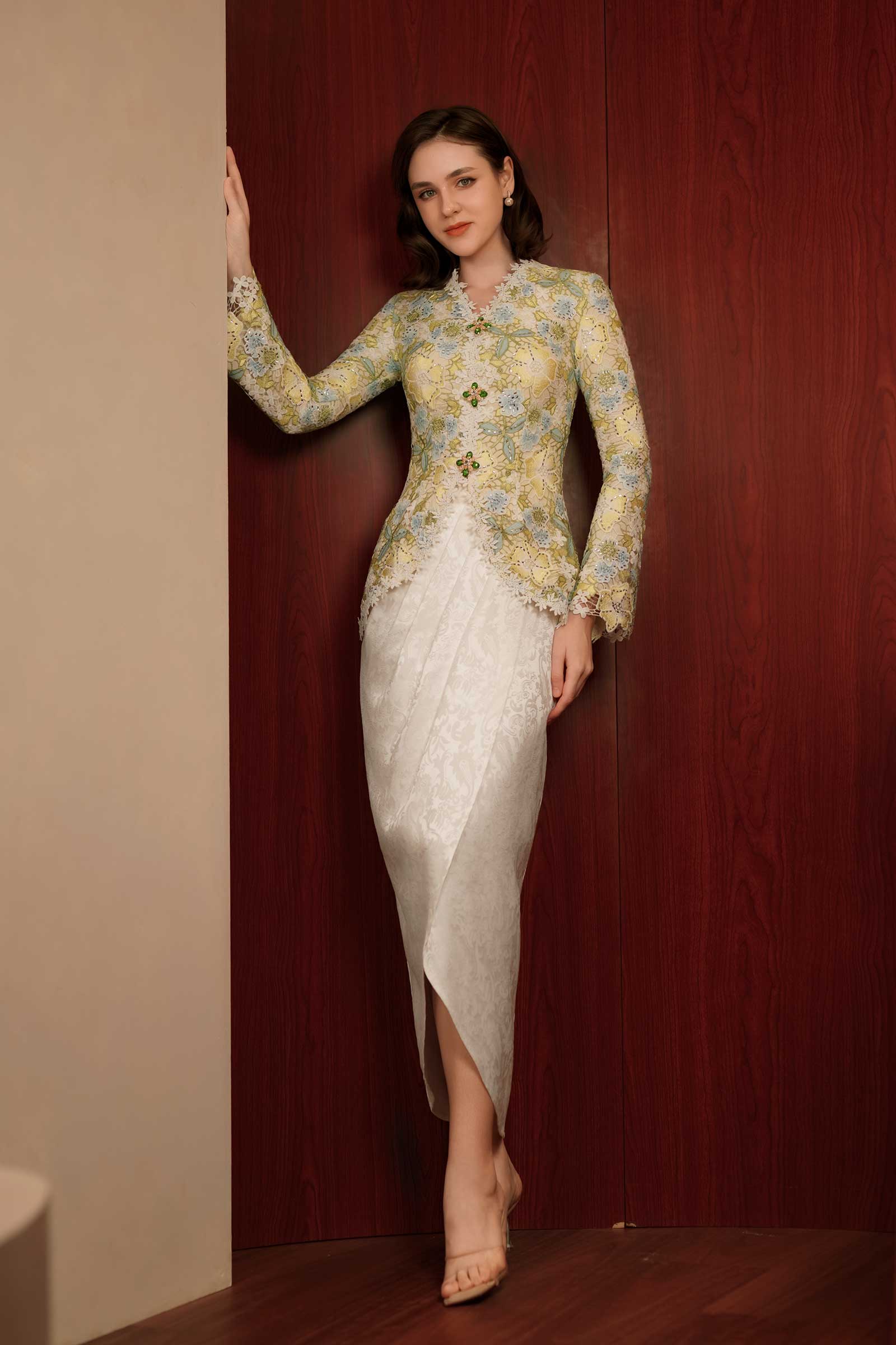 Ariana Modern Kebaya Set (Green) - Image 7