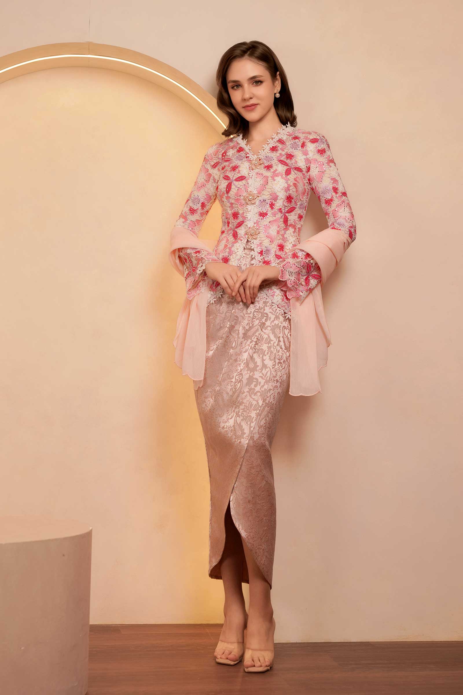 Rose Modern Kebaya Set (Pink) - Image 8