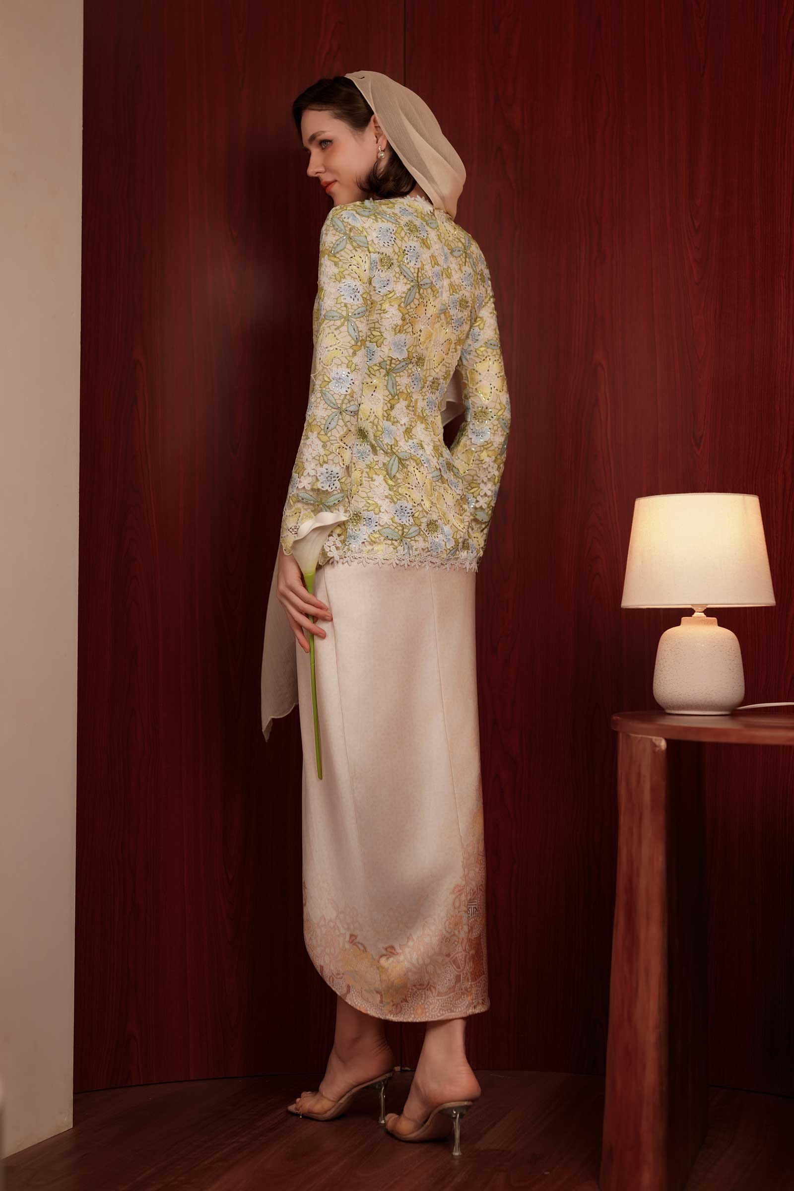 Ariana Heritage Kebaya Set (Green) - Image 4