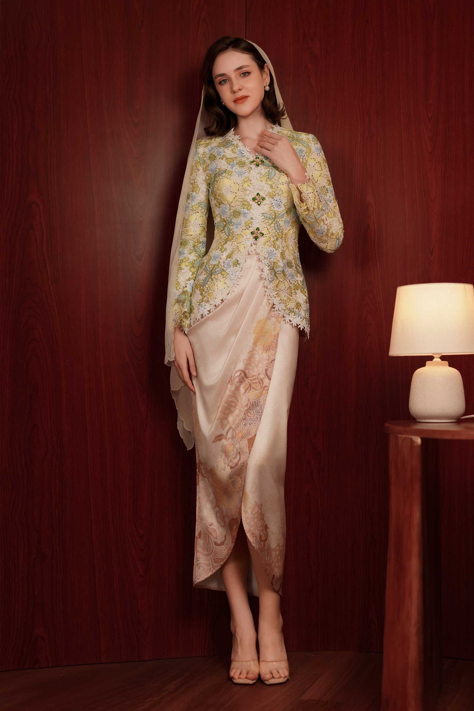 Ariana Heritage Kebaya Set (Green) - Image 7