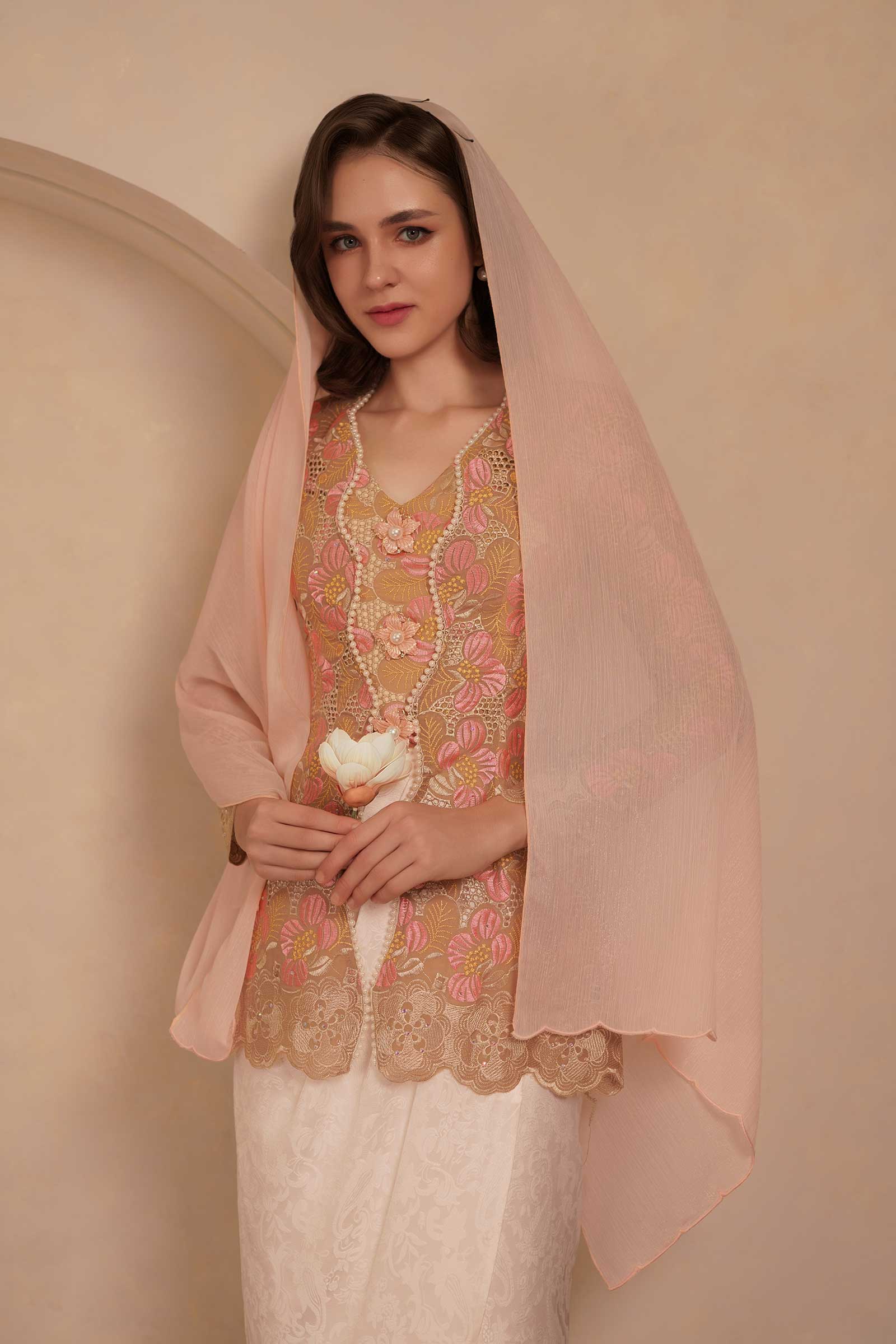 Coraline Modern Kebaya Set (Blush) - Image 14