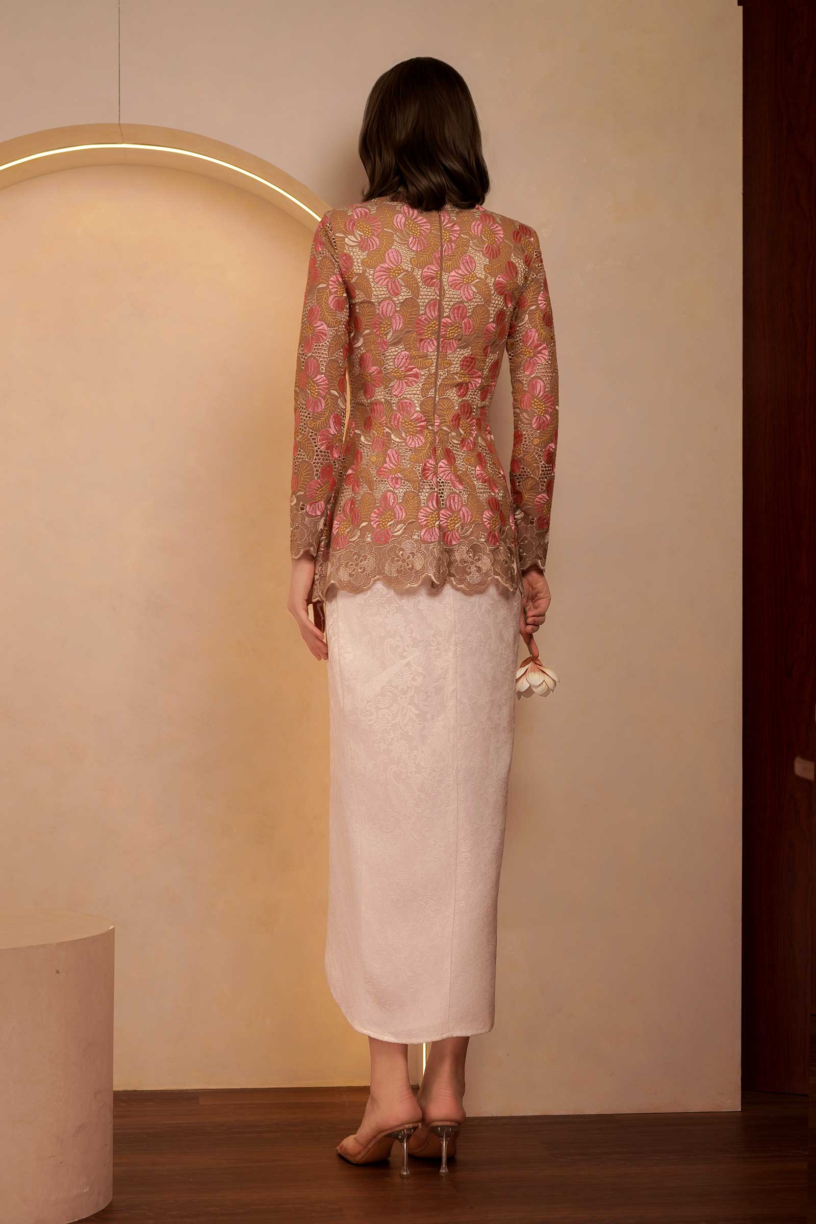 Coraline Modern Kebaya Set (White) - Image 5