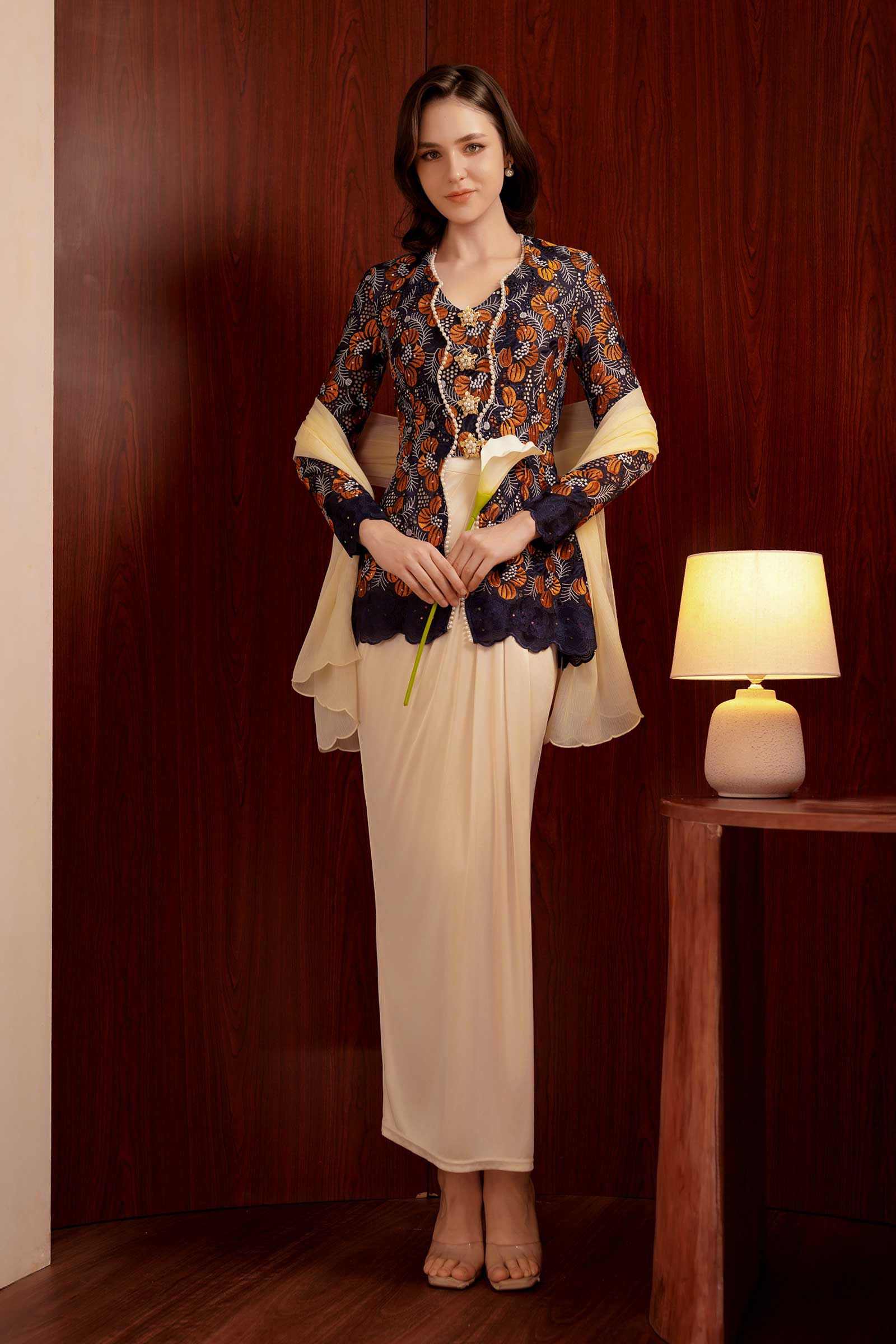 Kemboja Kebaya Top - Image 28