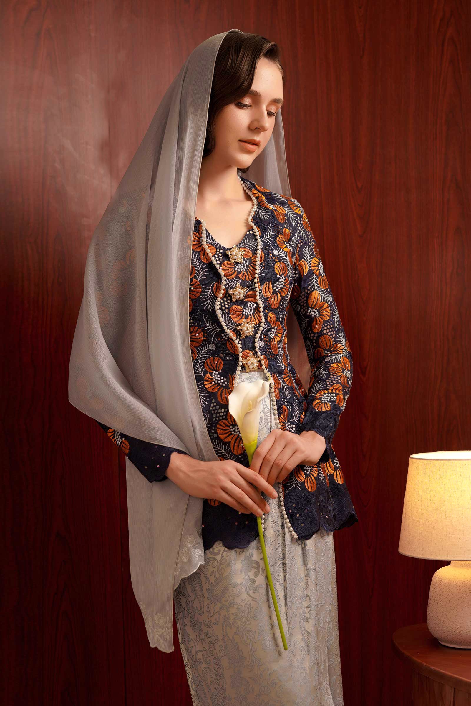 Kemboja Kebaya Top - Image 38