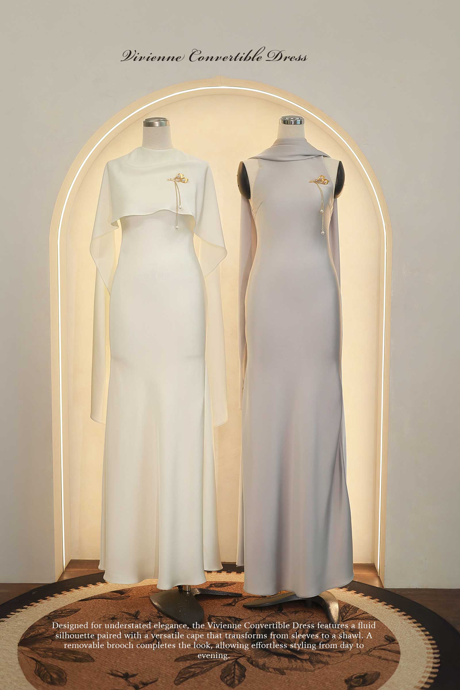Vivienne Convertible Dress (Cream) - Image 3