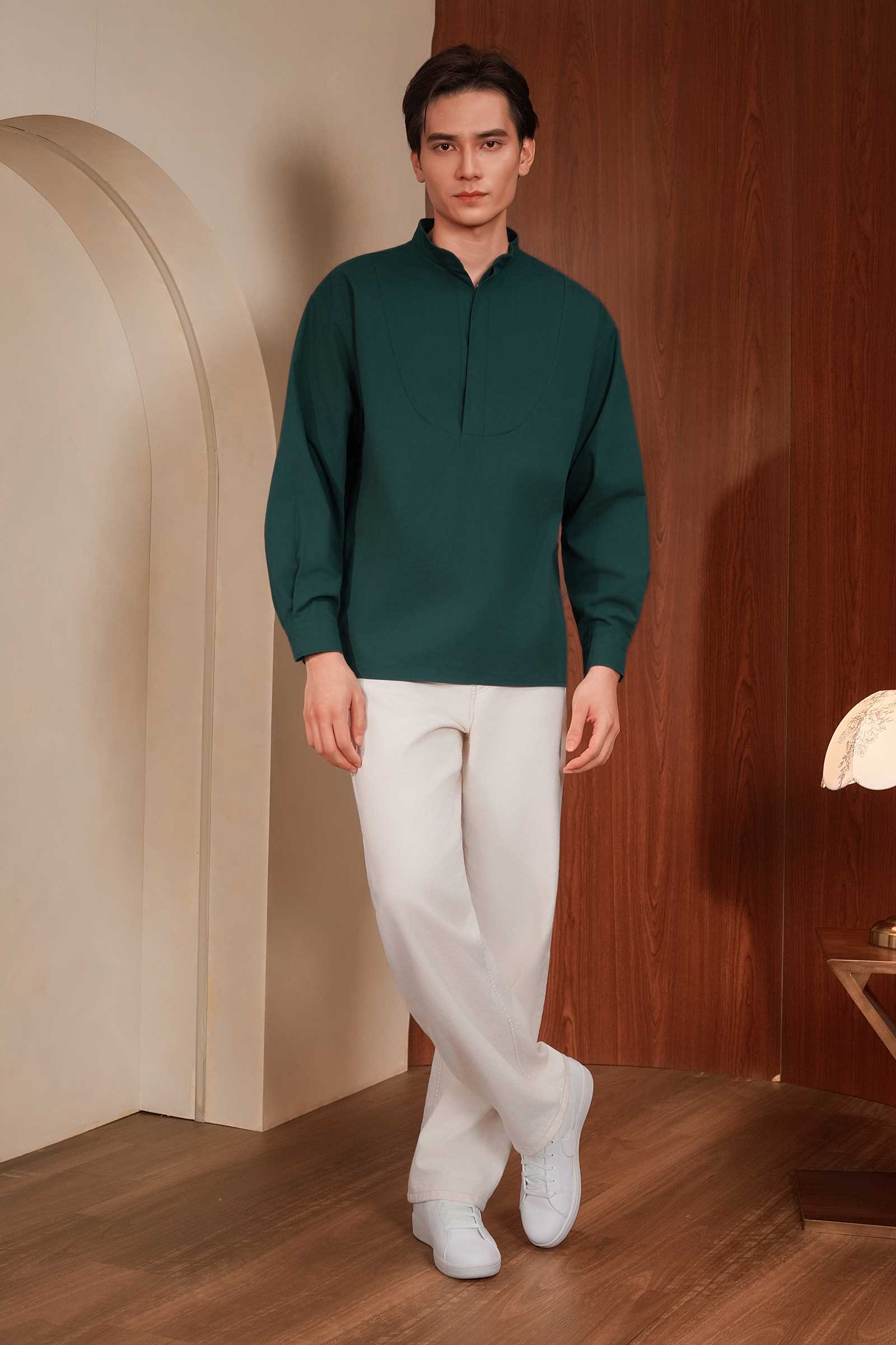 Johan Men Shirt (Teal) - Image 6