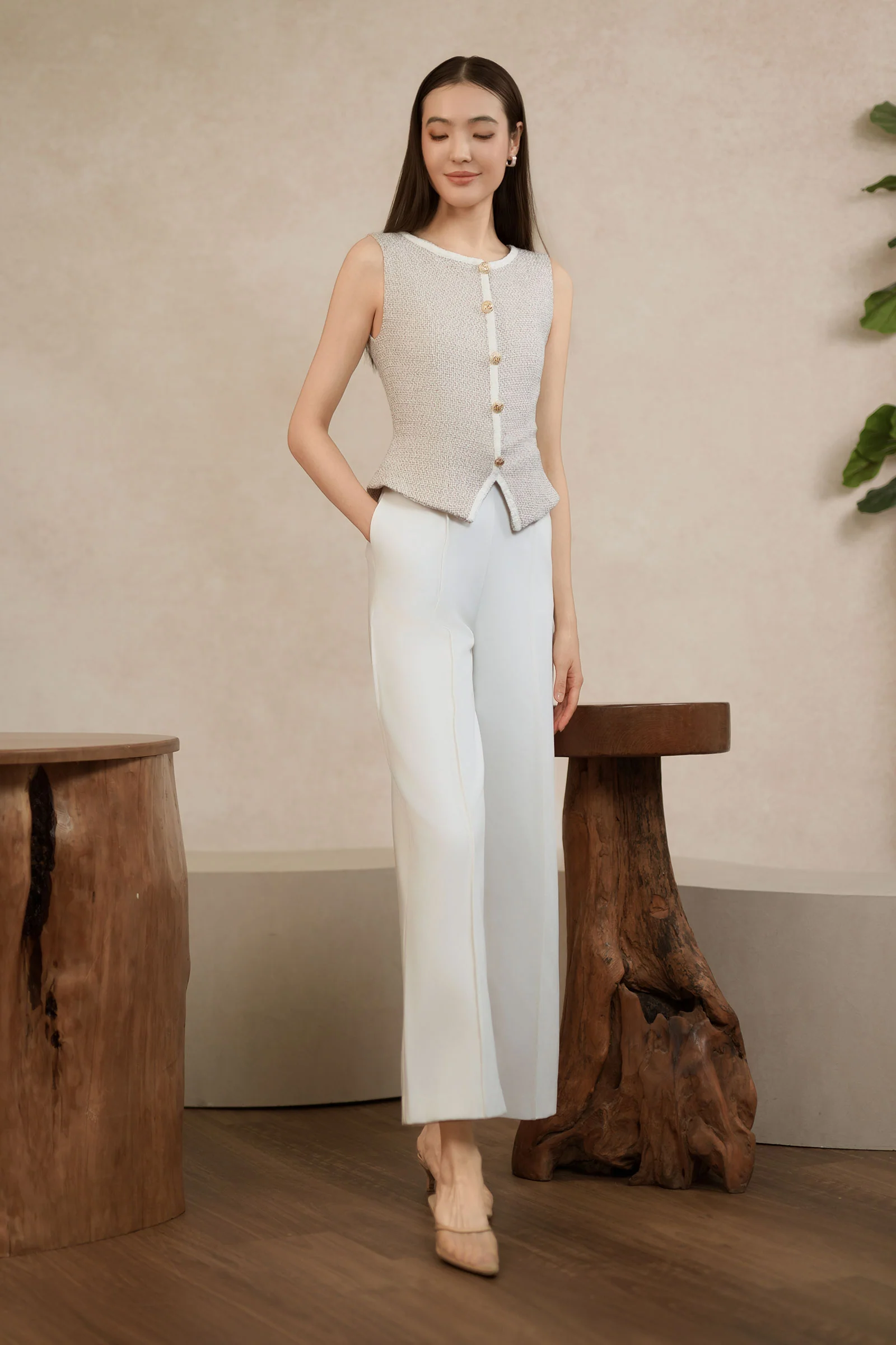 Daniexia Jumpsuit (Cream) - Image 14
