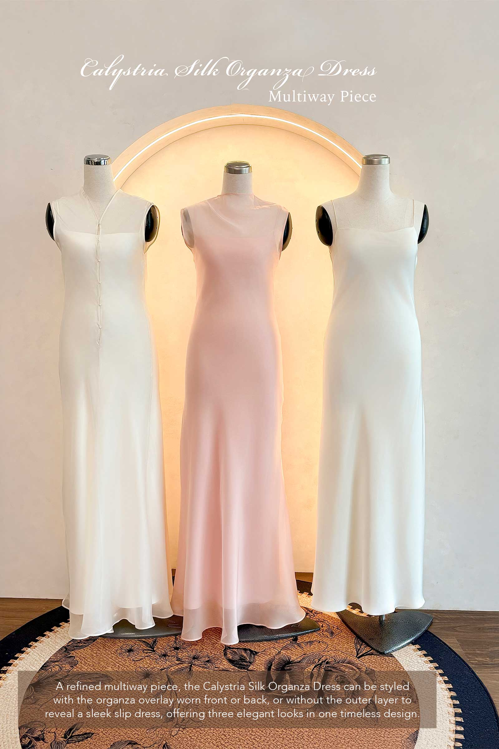 Calystria Silk Organza Dress (Rose) - Image 2