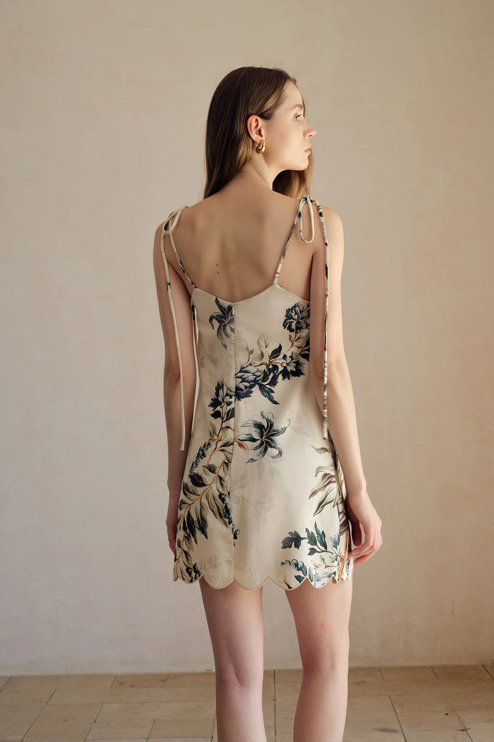Irish Scallop Embroidery Printed Dress - Image 14