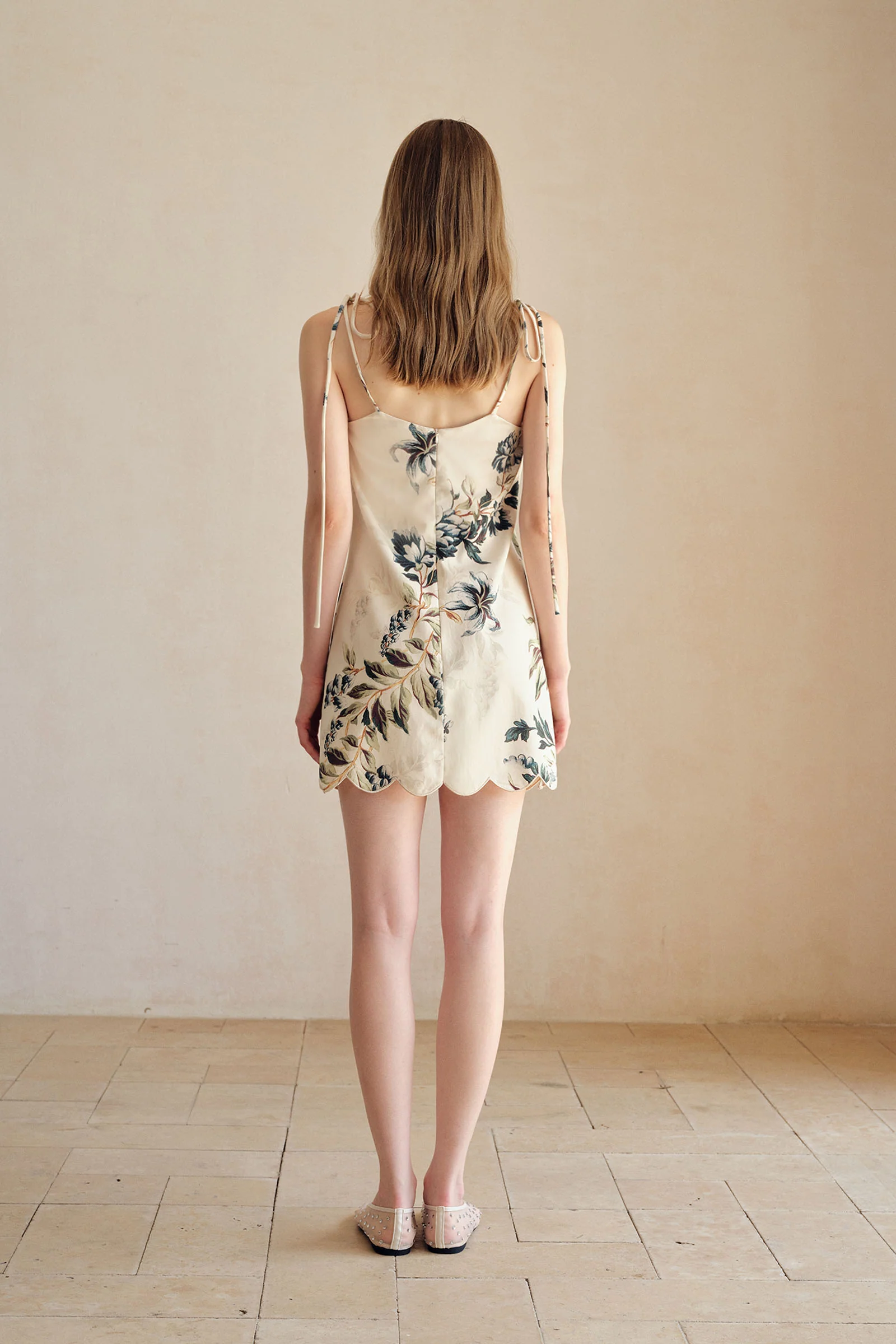 Irish Scallop Embroidery Printed Dress - Image 8