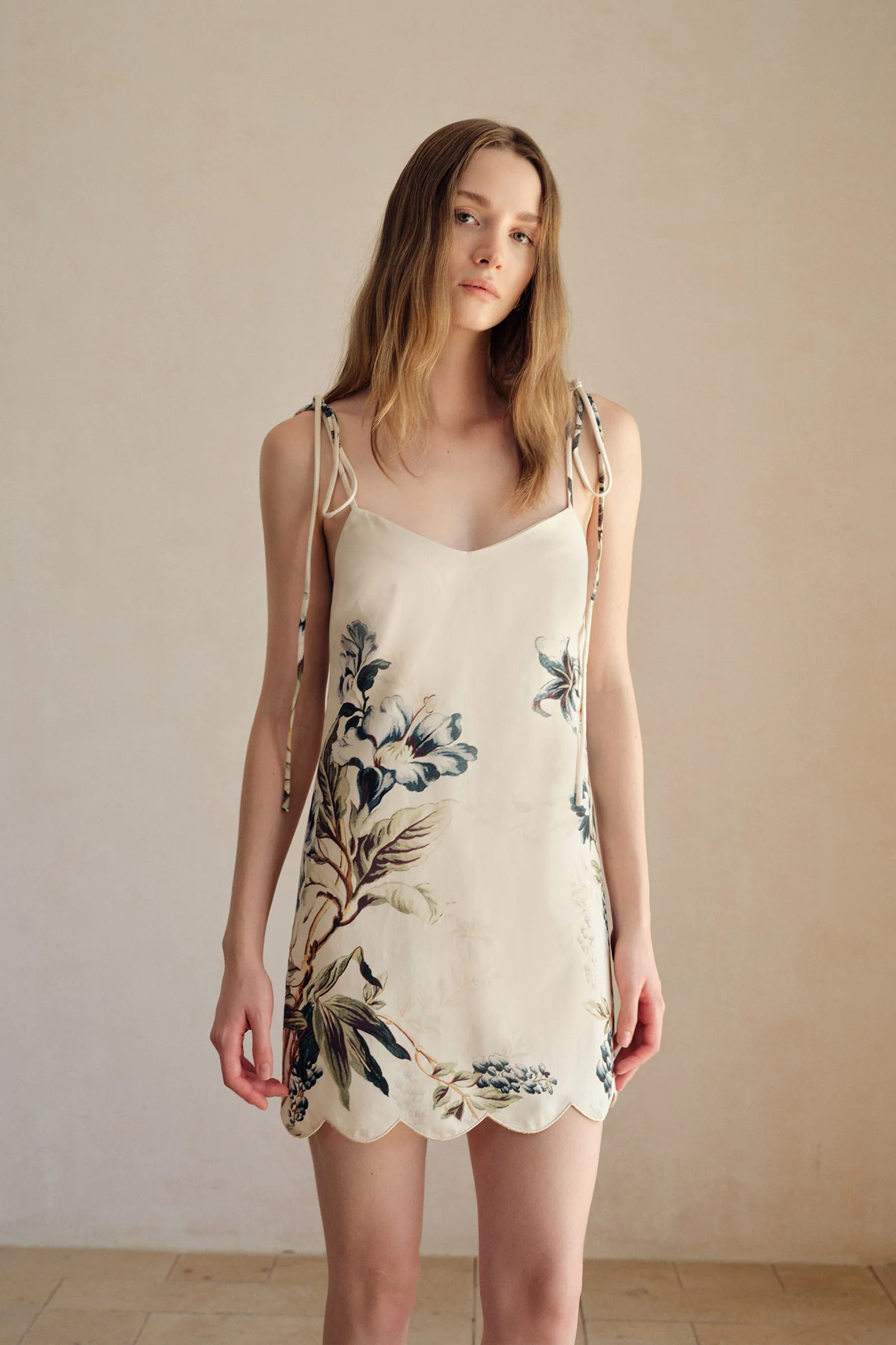 Irish Scallop Embroidery Printed Dress - Image 9
