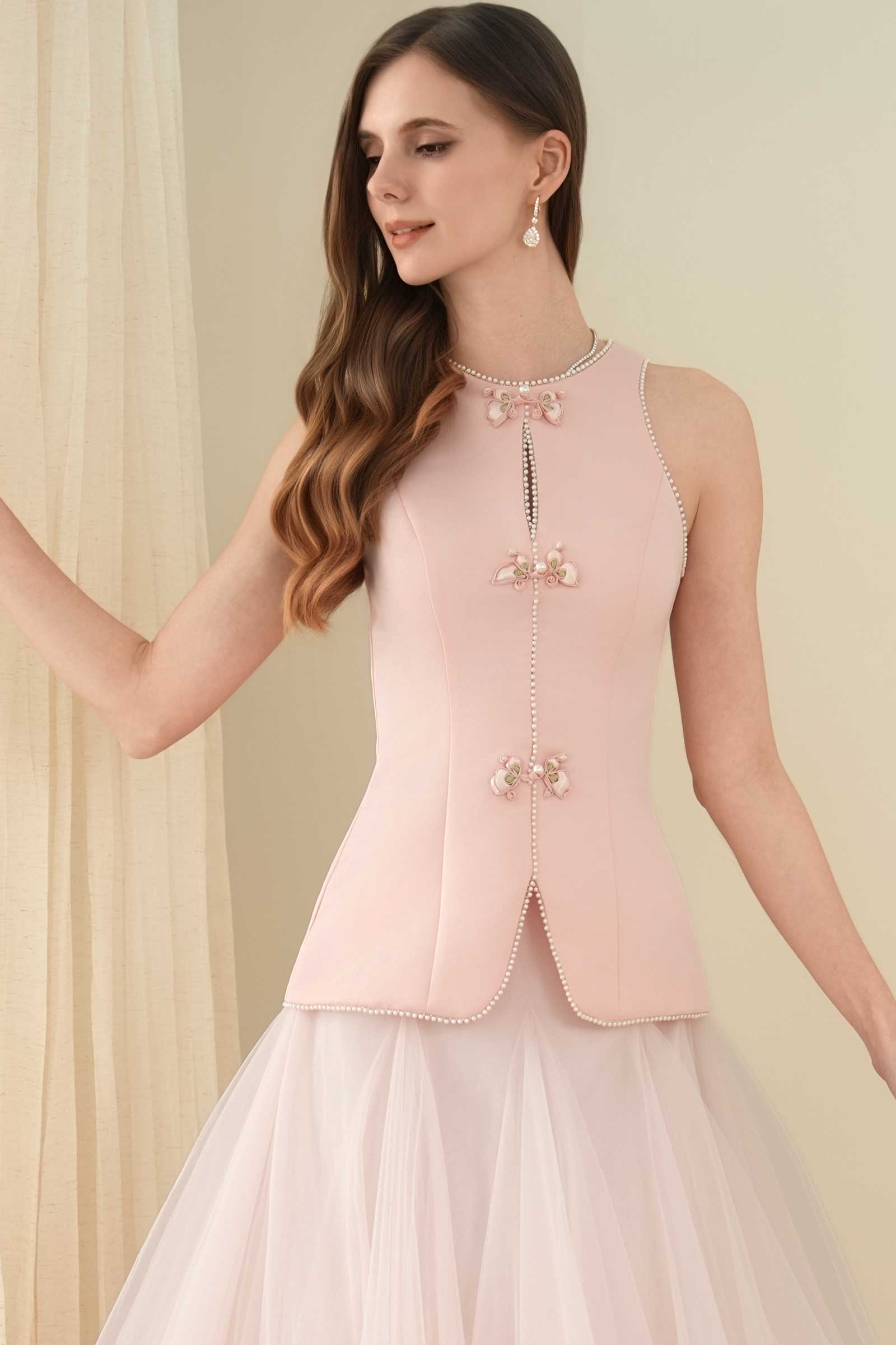Ivy Qipao Top (Pink) - Image 27