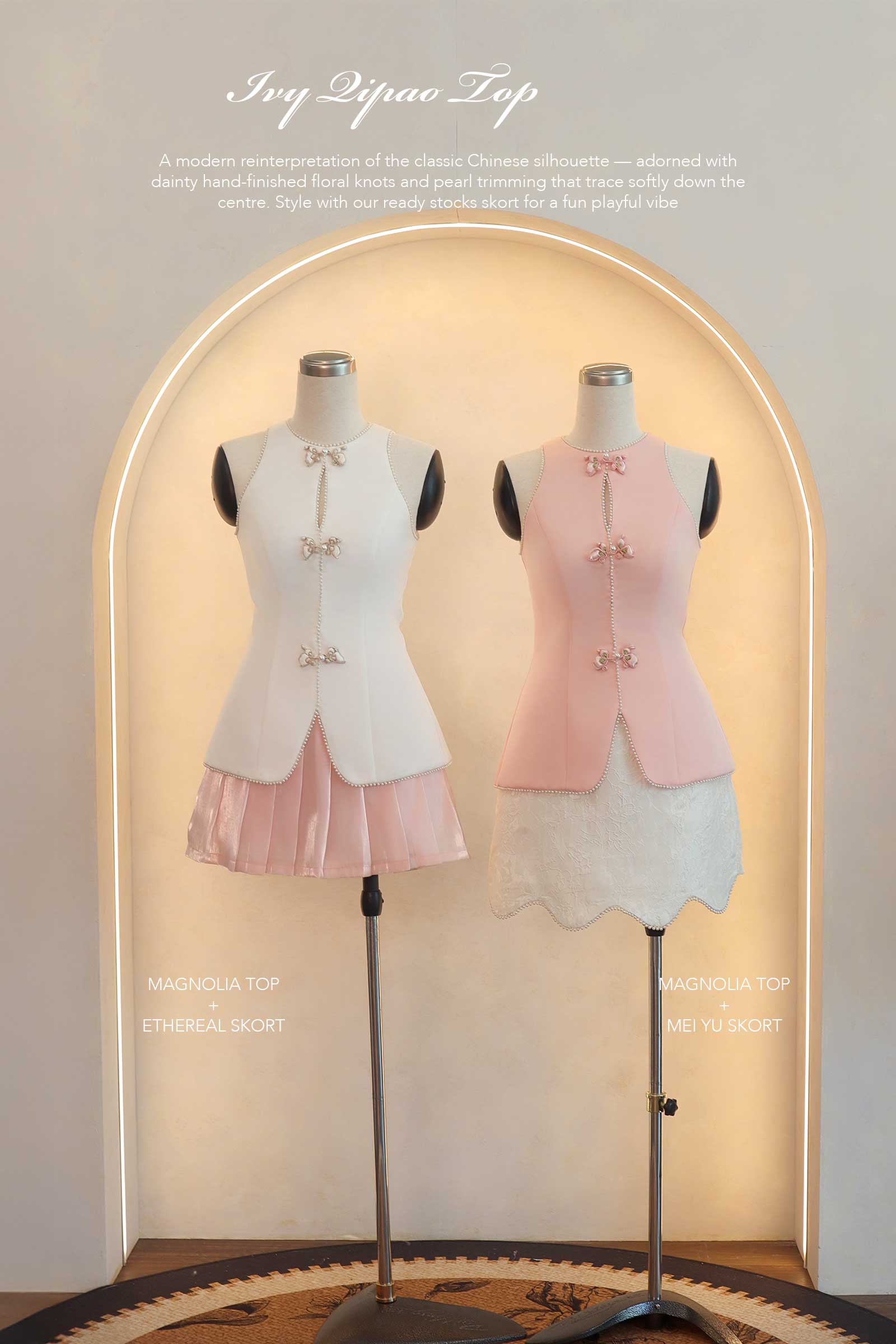 Ivy Qipao Top (Pink) - Image 5