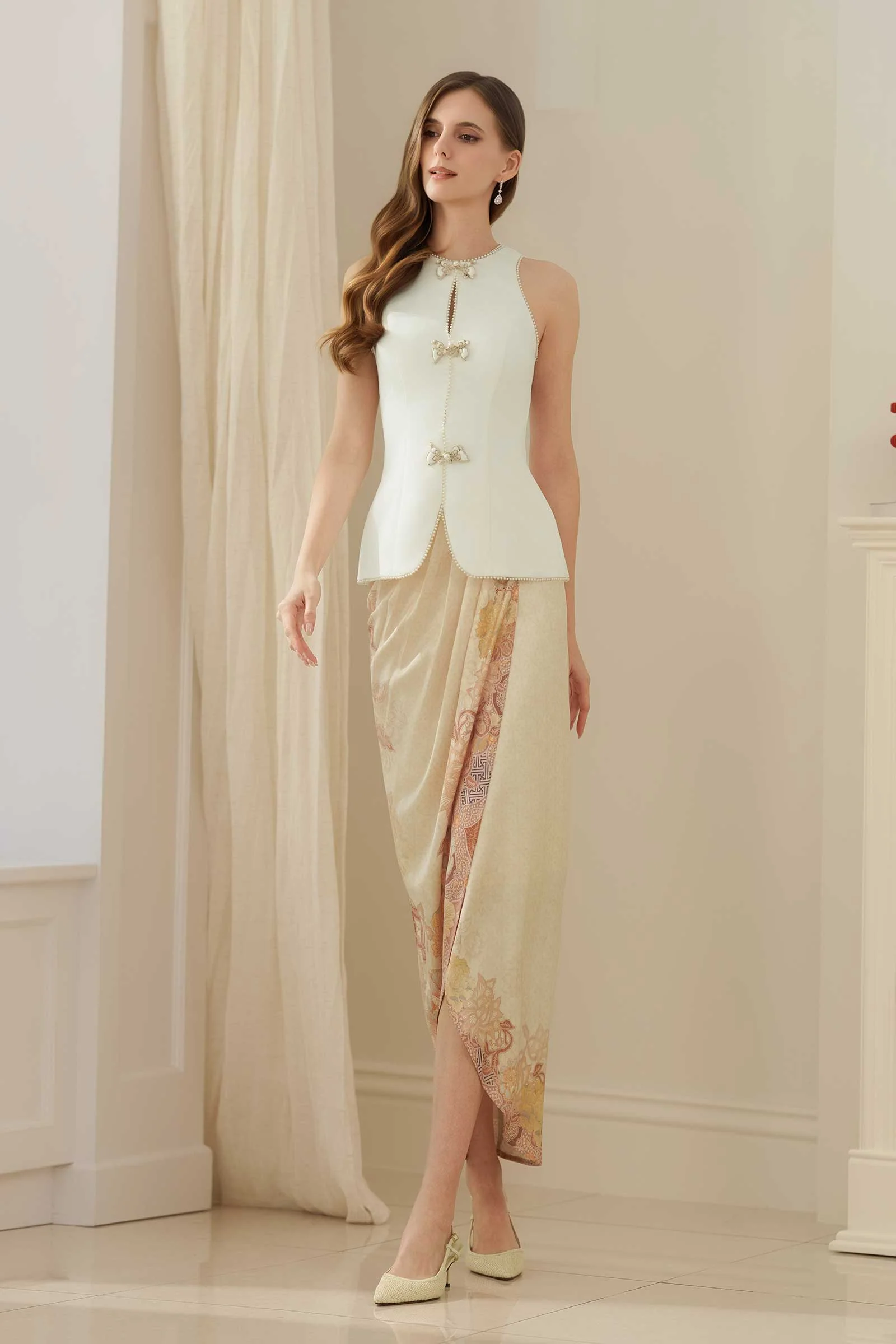 Ivy Qipao Top (White) - Image 21