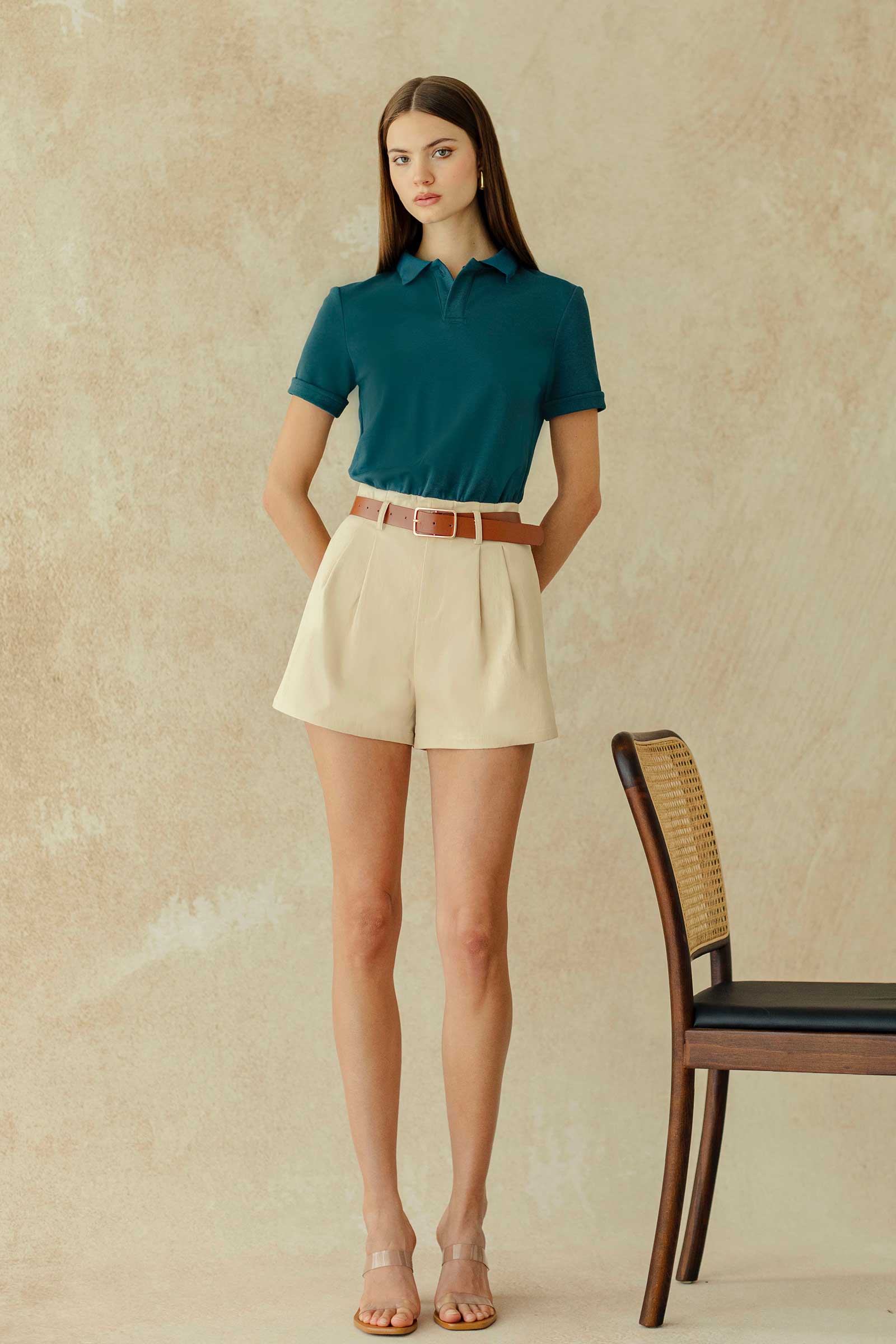 Detta Belted Romper (Teal) - Image 4