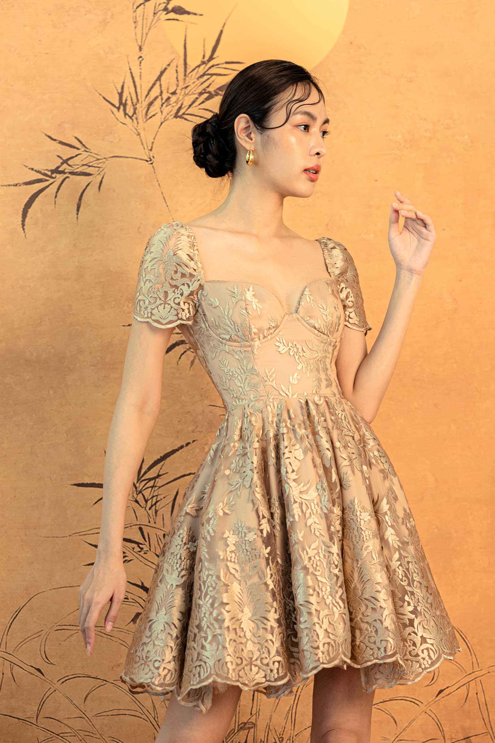Lei Qiu Dress (Gold) - Image 2
