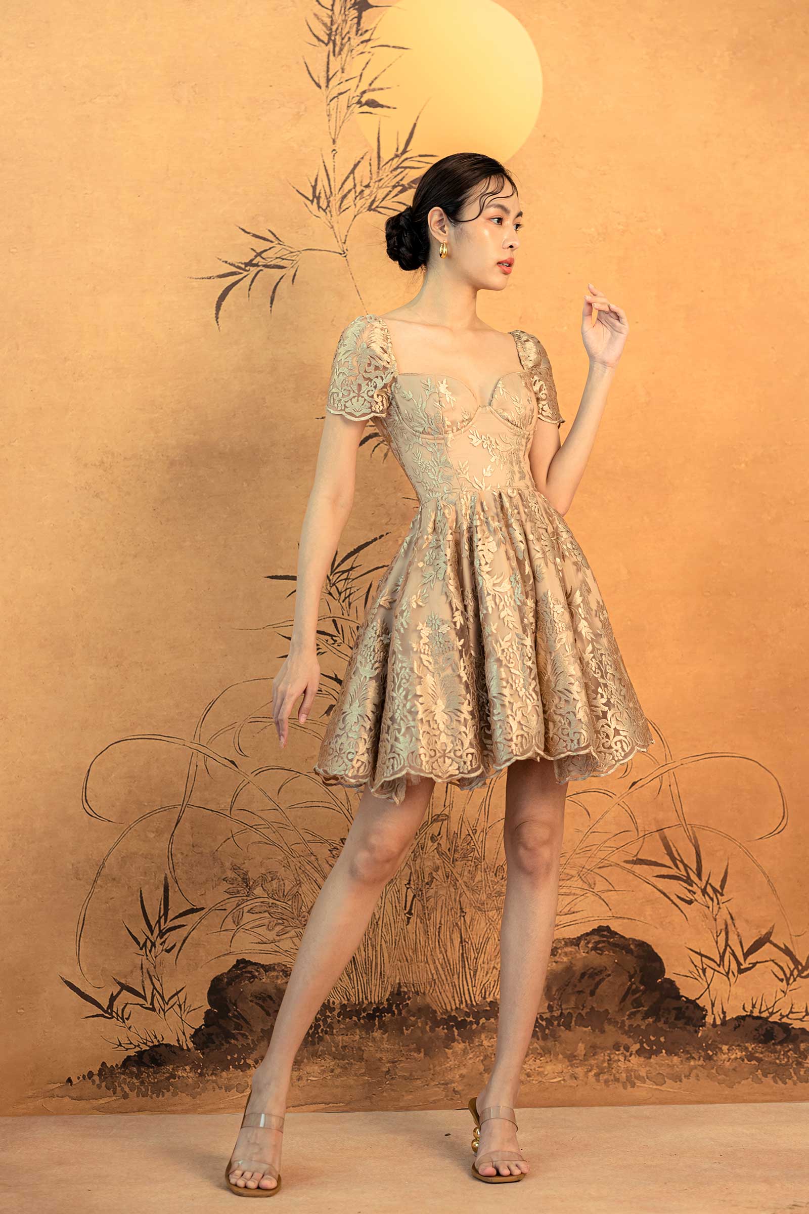Lei Qiu Dress (Gold) - Image 5