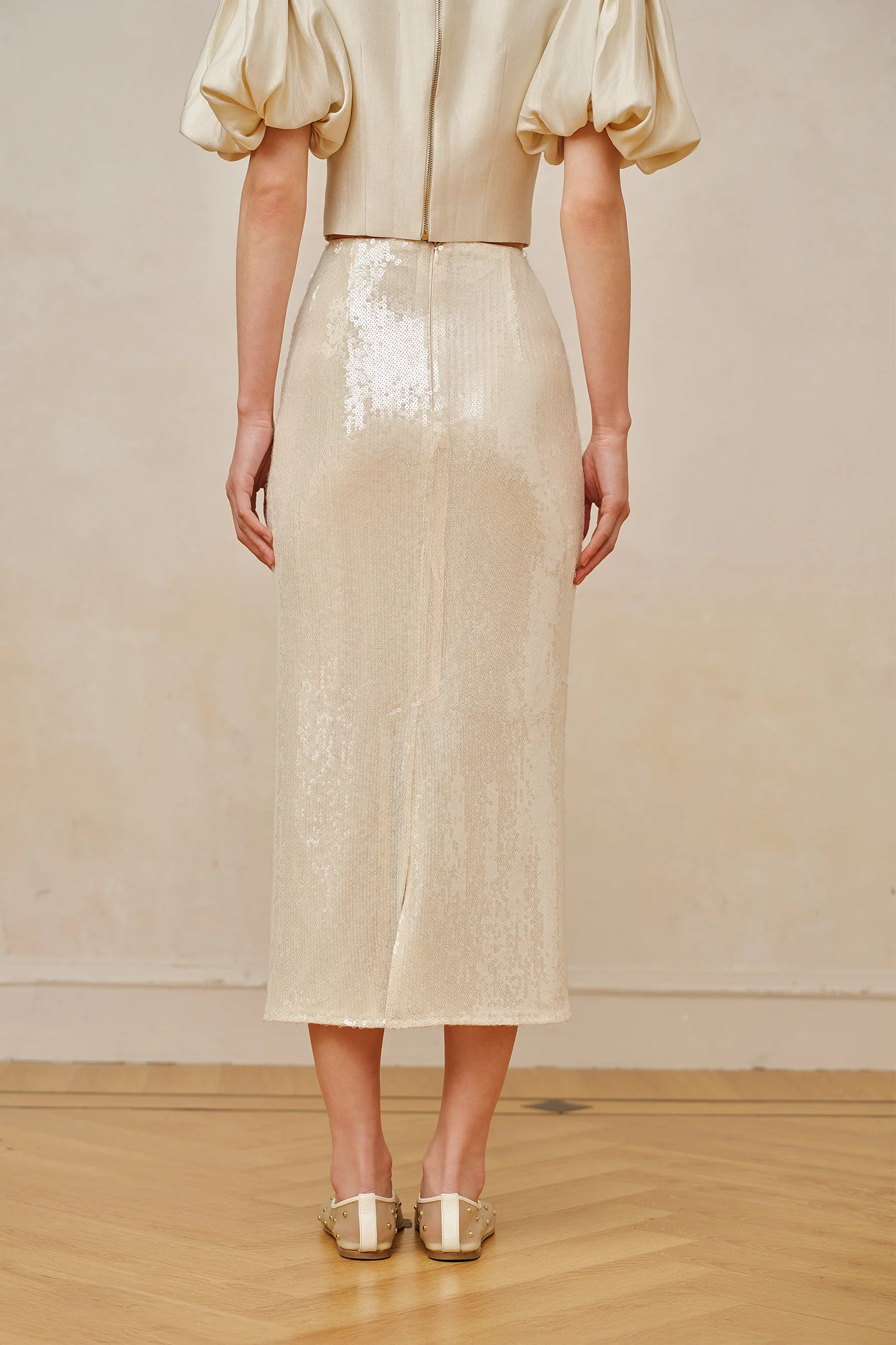 Jaded Midi Skirt (Porcelain Cream) - Image 16