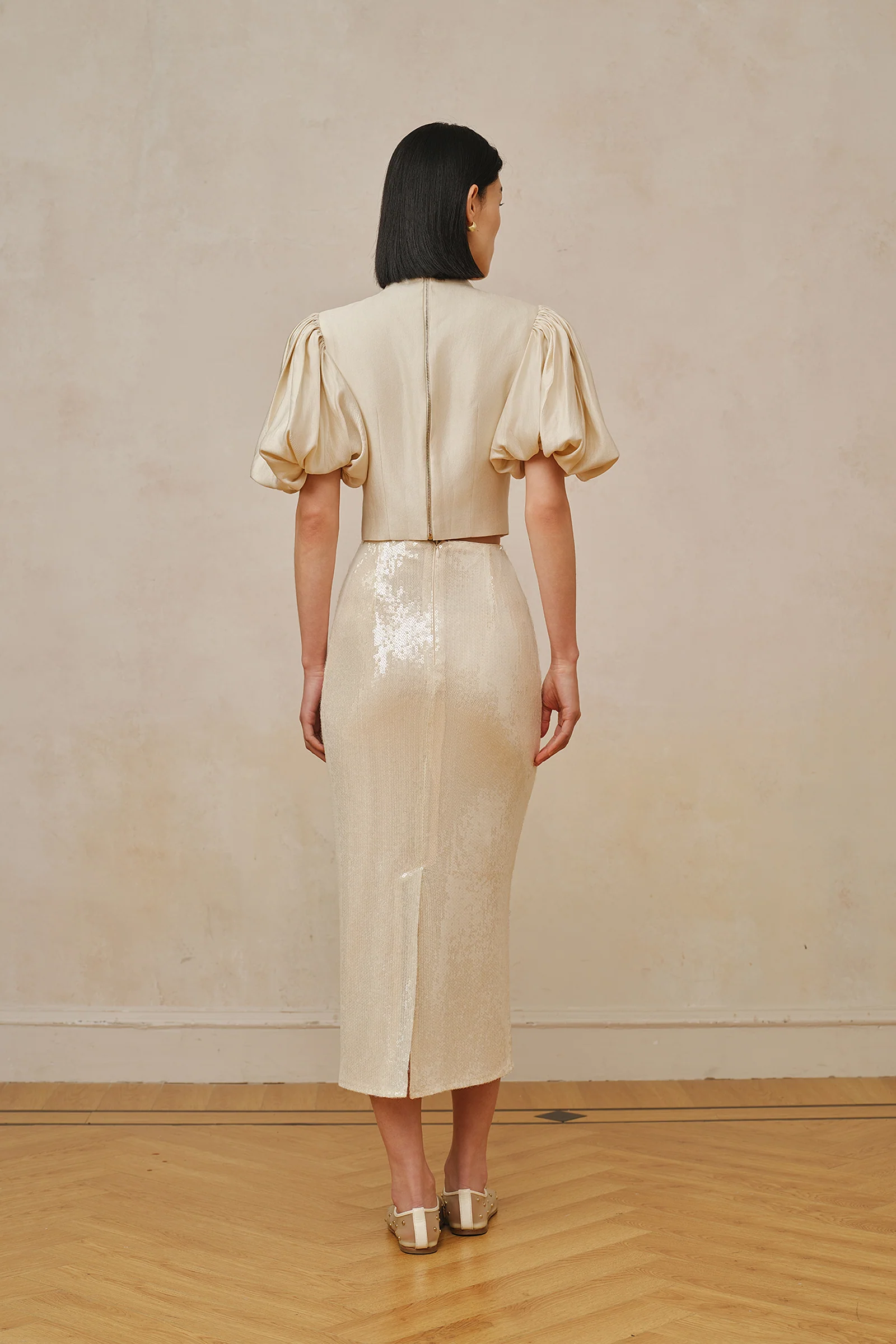 Jaded Midi Skirt (Porcelain Cream) - Image 5