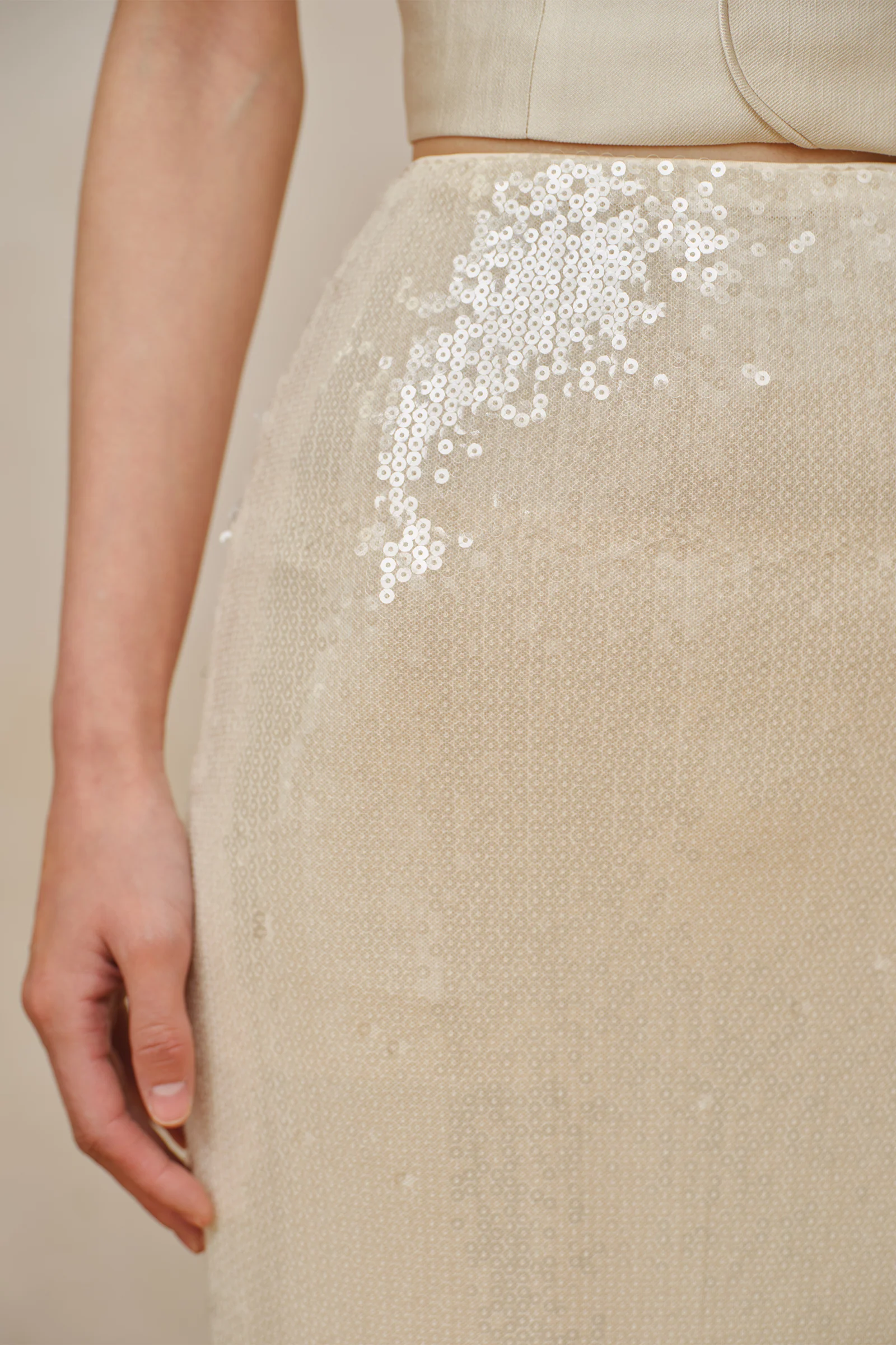 Jaded Midi Skirt (Porcelain Cream) - Image 6