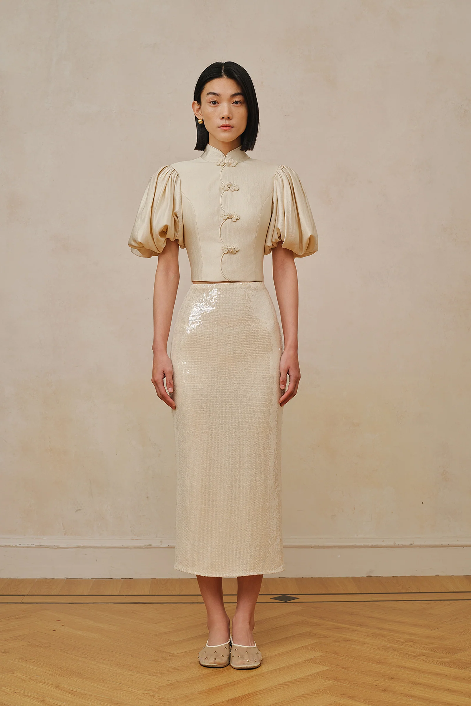 Jaded Midi Skirt (Porcelain Cream) - Image 7