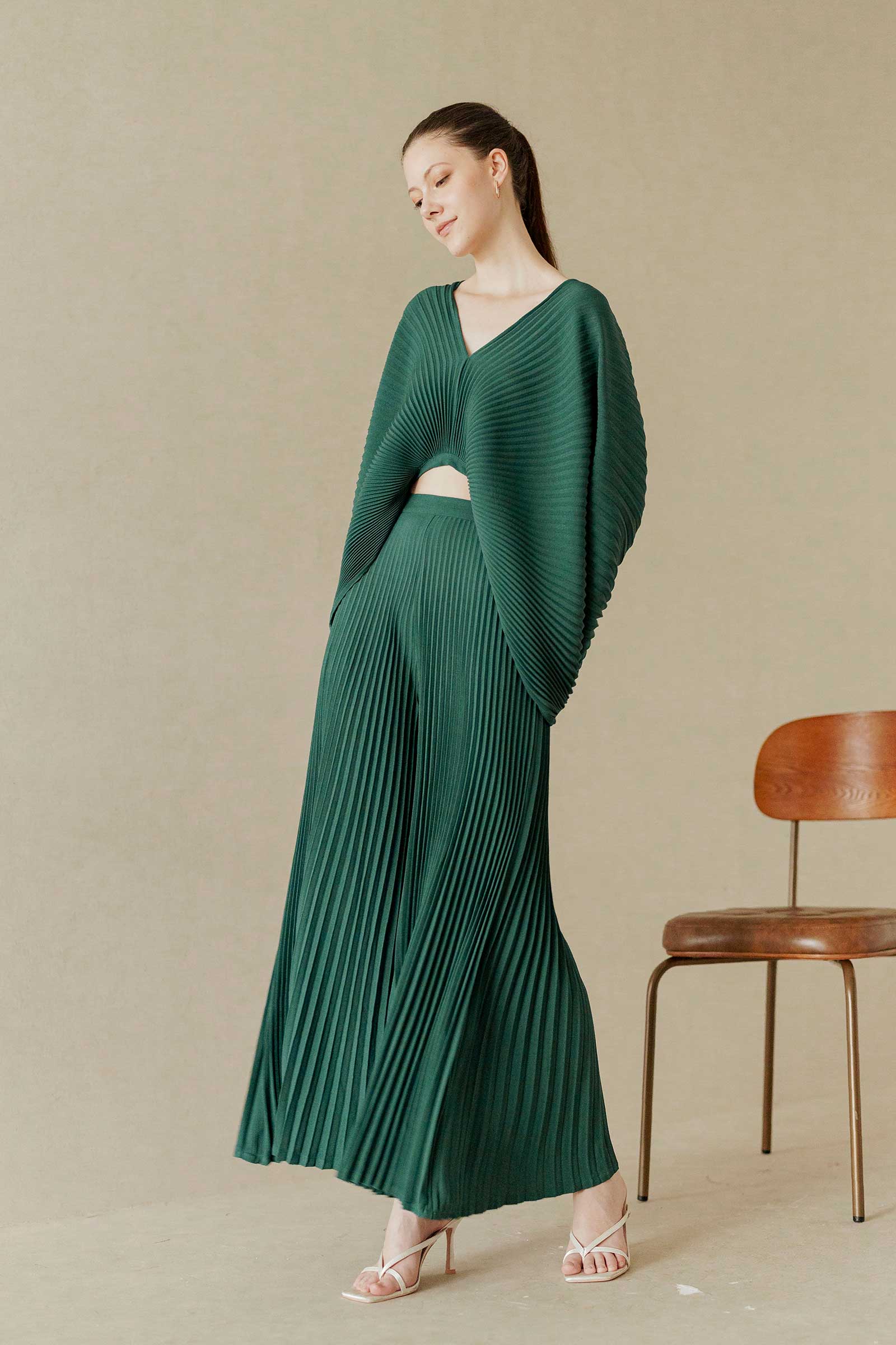 Derre Pleated Pants (Jade) - Image 3