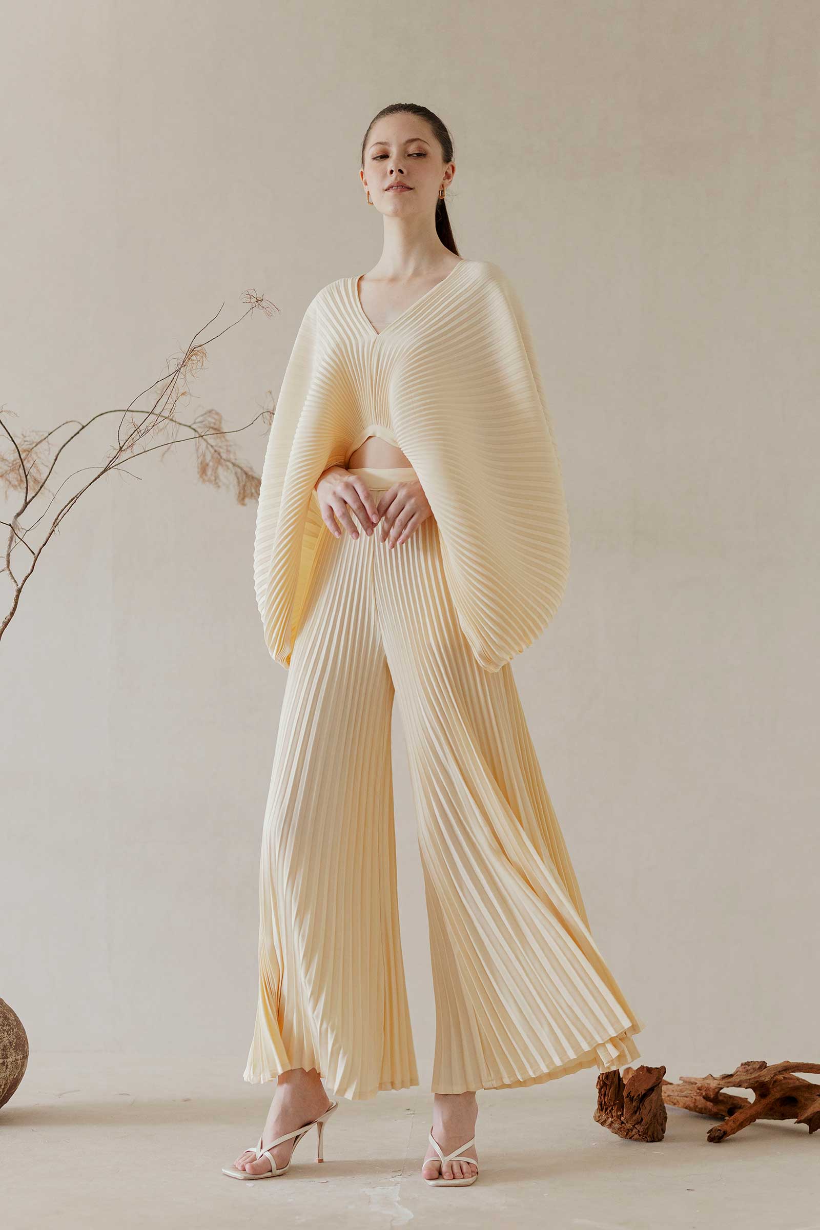 Dana Pleated Top (Pearl) - Image 11
