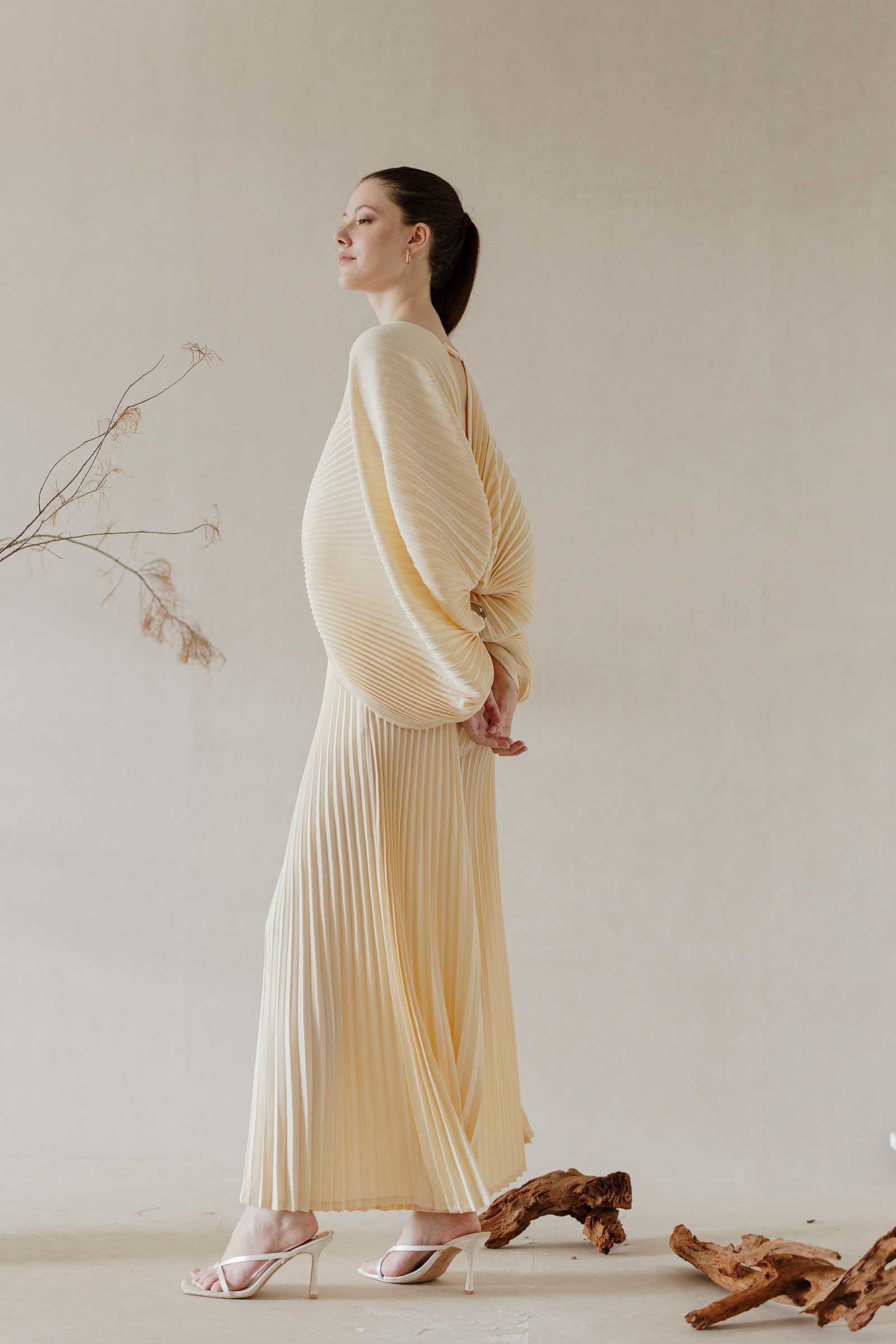Dana Pleated Top (Pearl) - Image 13