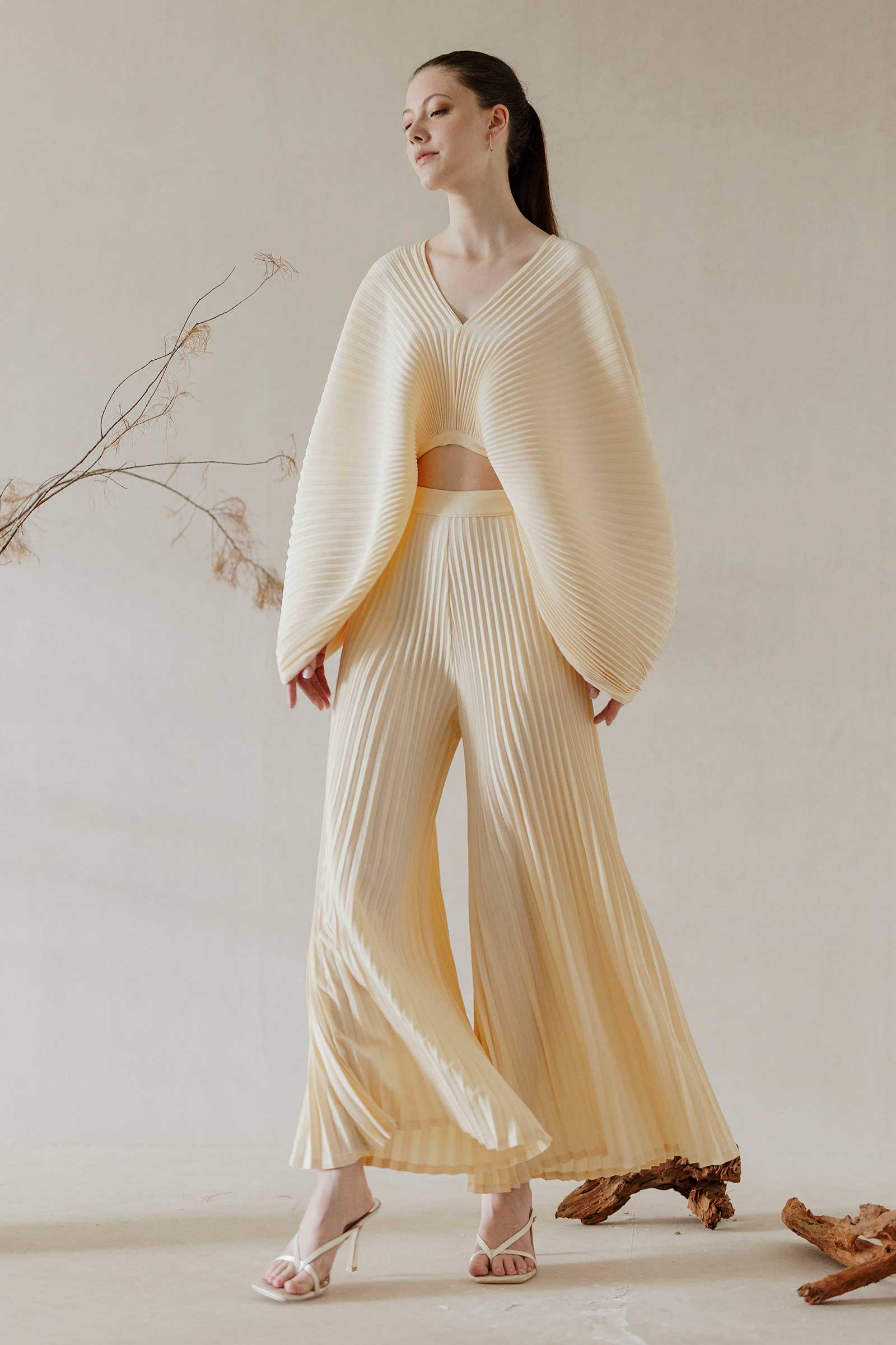 Dana Pleated Top (Pearl) - Image 14