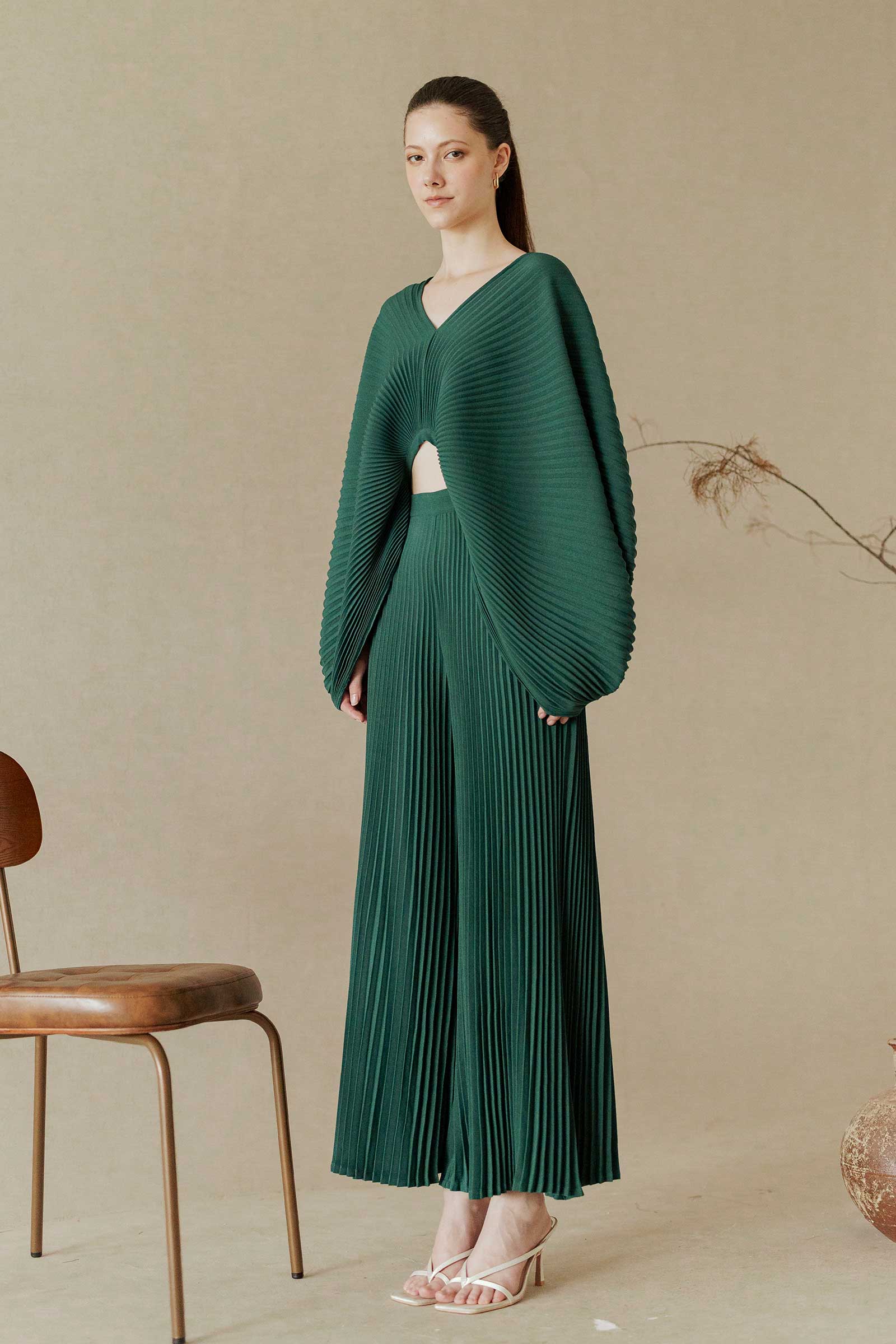 Dana Pleated Top (Jade) - Image 7