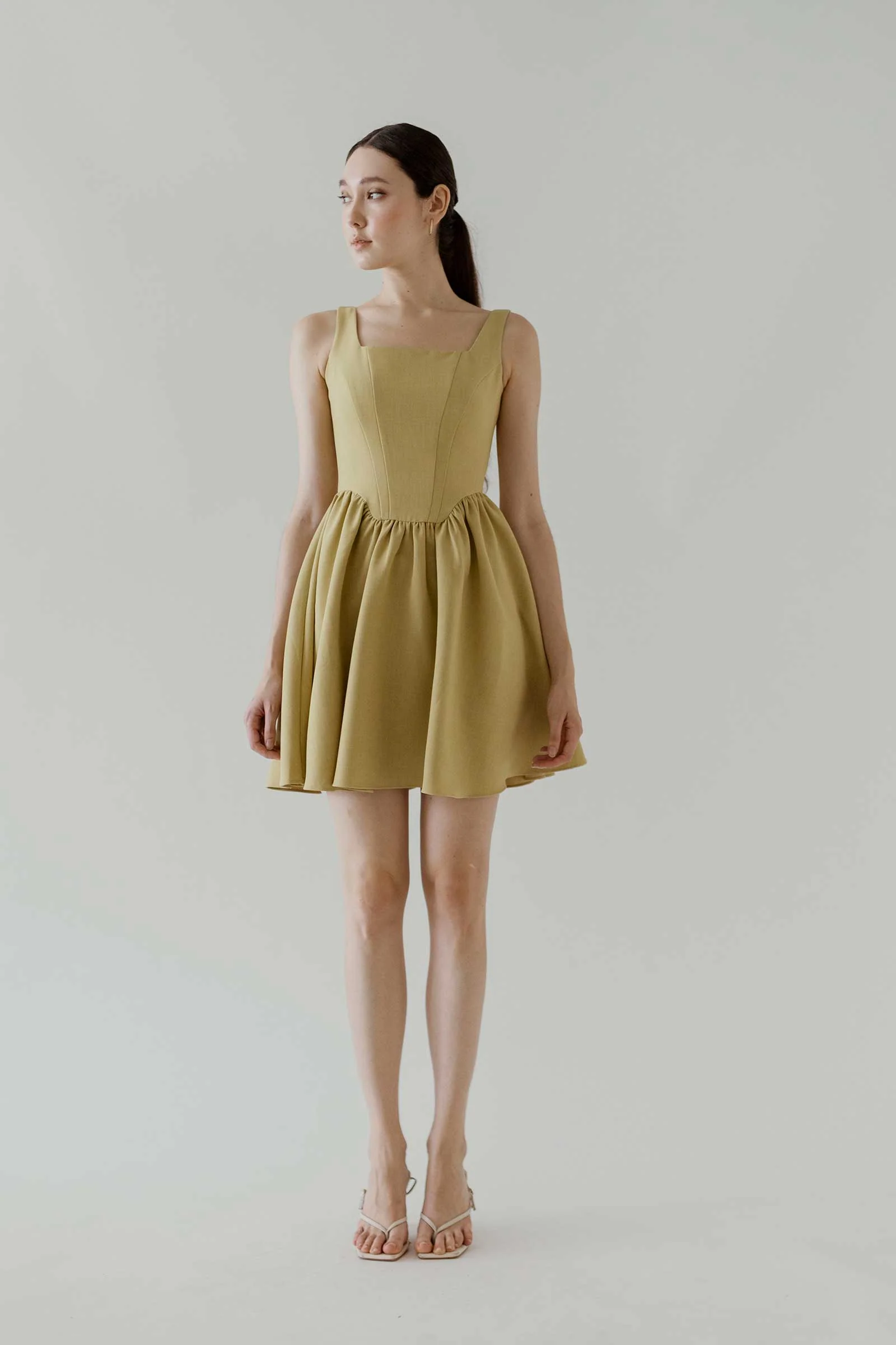 Damietuy Skort Dress (Light Olive) - Image 2