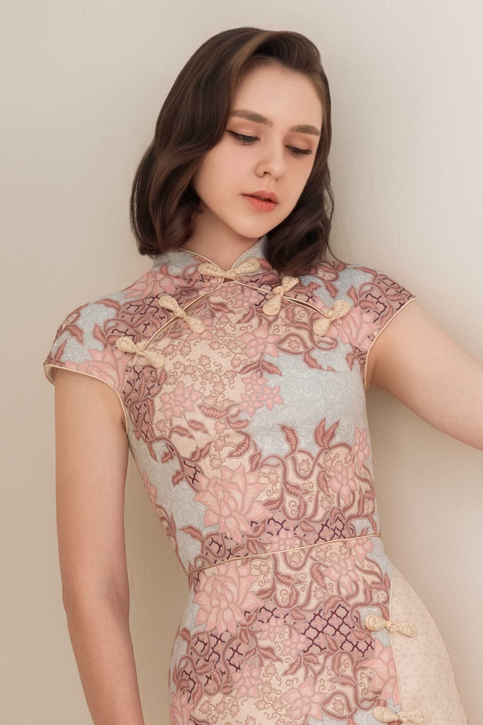 Lotus Qipao Top (Pink) - Image 2