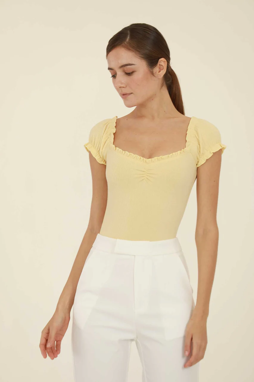 Dhilhaf Bodysuit (Pale Yellow) (NON RETURNABLE) - Image 5