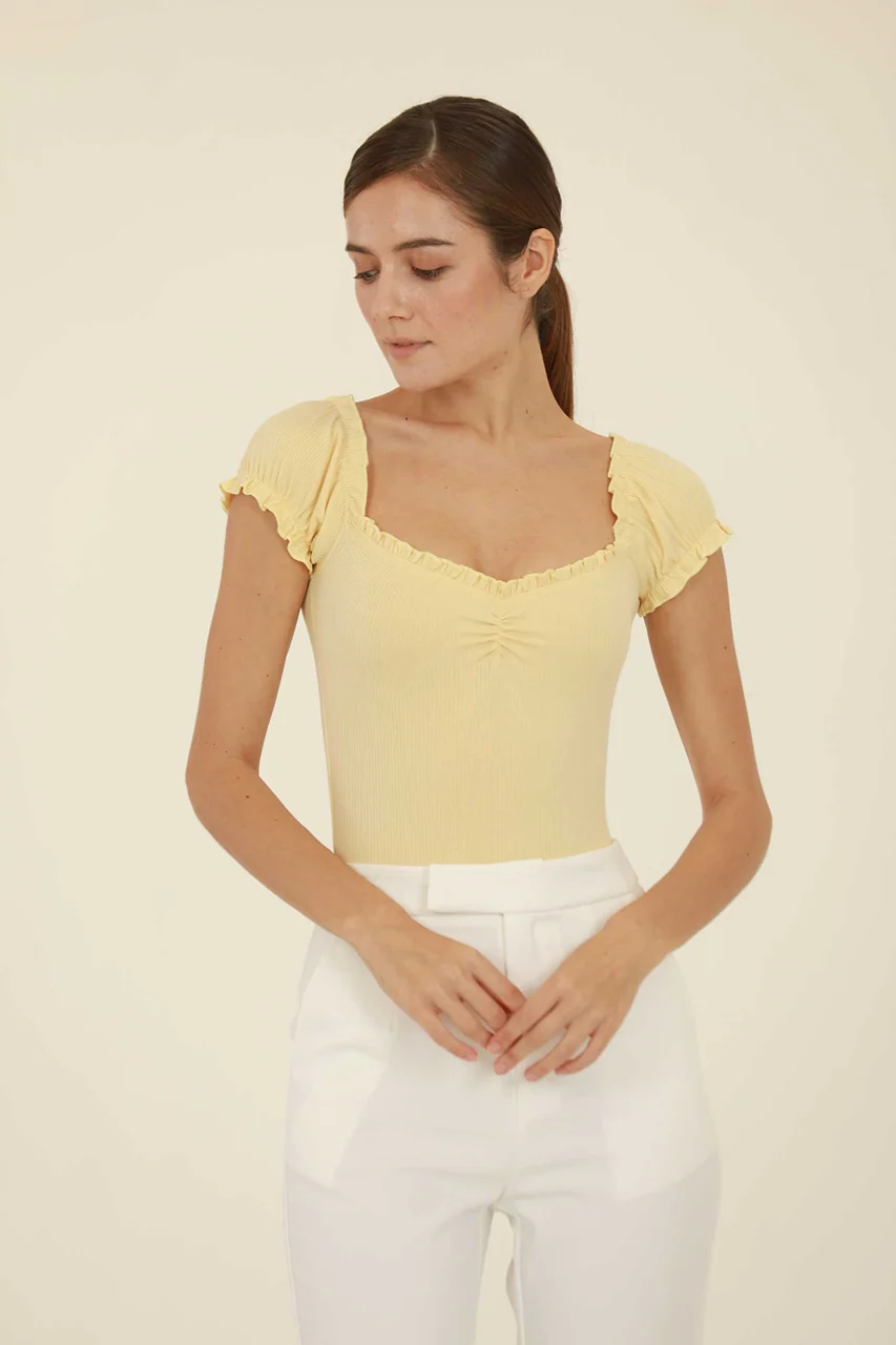 Dhilhaf Bodysuit (Pale Yellow) (NON RETURNABLE) - Image 7