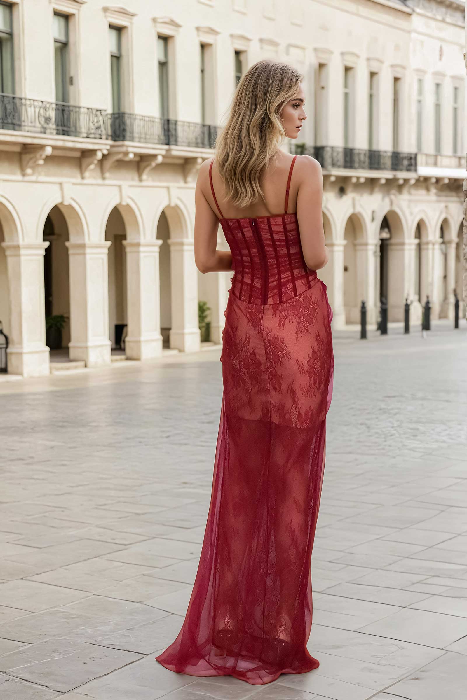 Diasiz Gown (Red) - Image 5