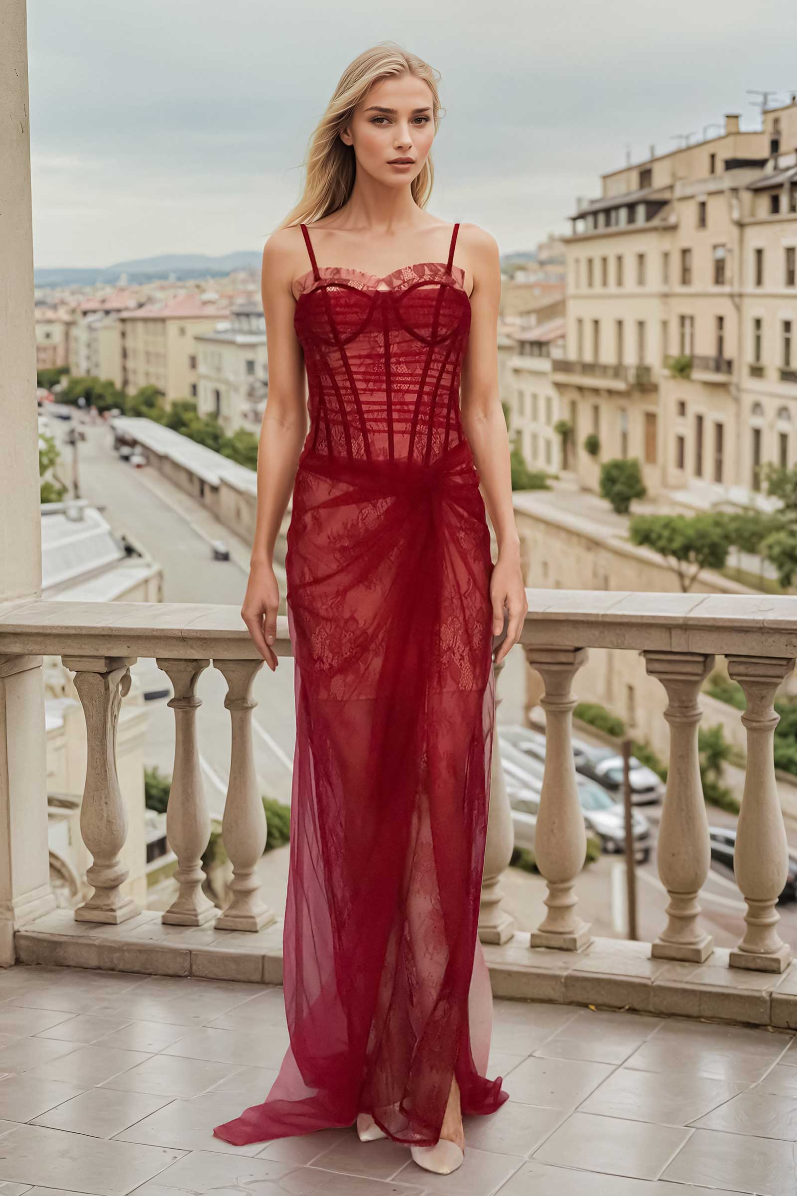 Diasiz Gown (Red) - Image 9