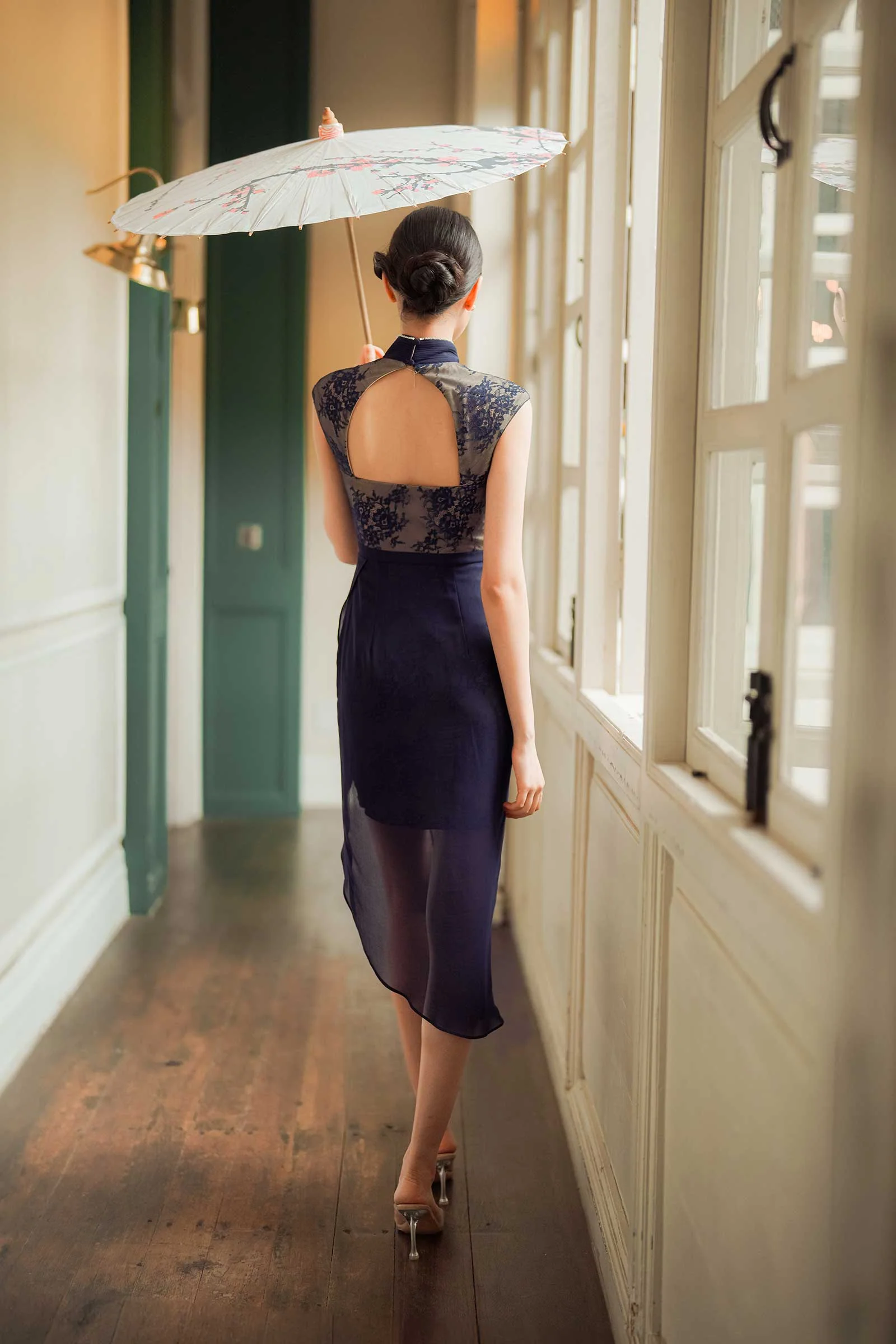 Lie Ning Qipao (Navy) - Image 2