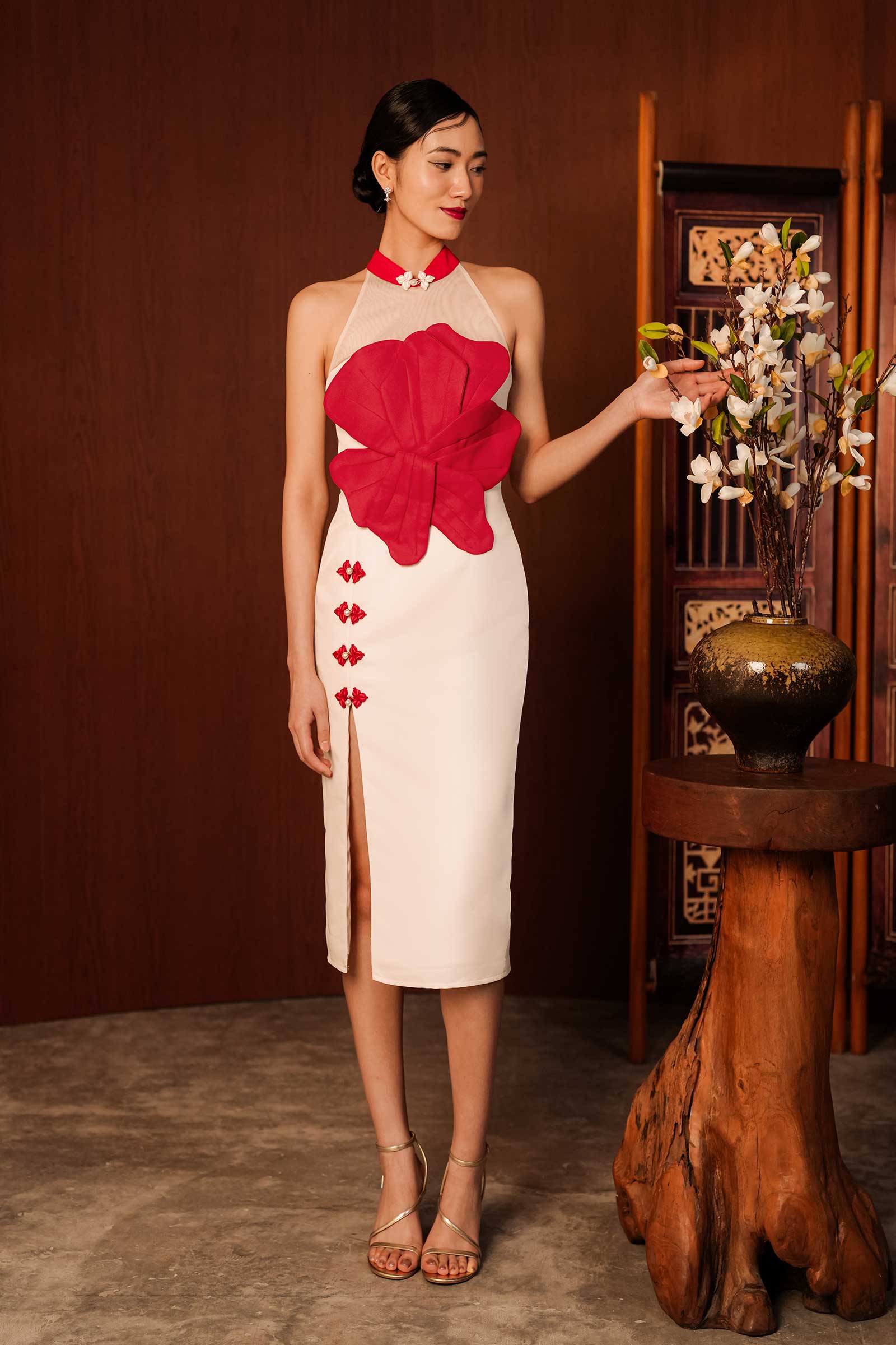 Chun Hua Qipao (Cream) - Image 7