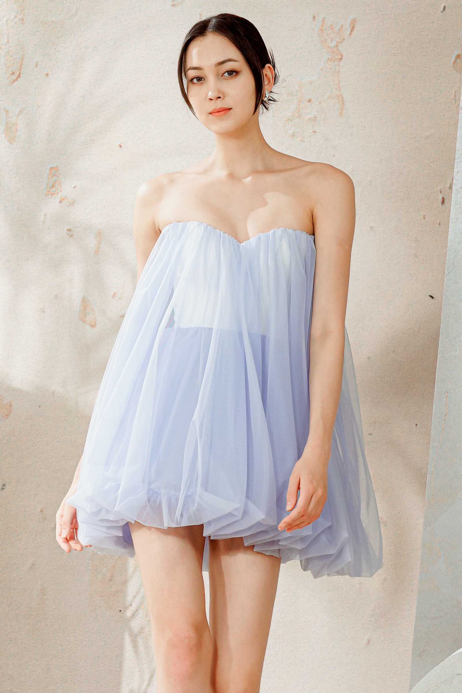 Dissior Tulle Romper Dress (Baby Blue) - Image 11