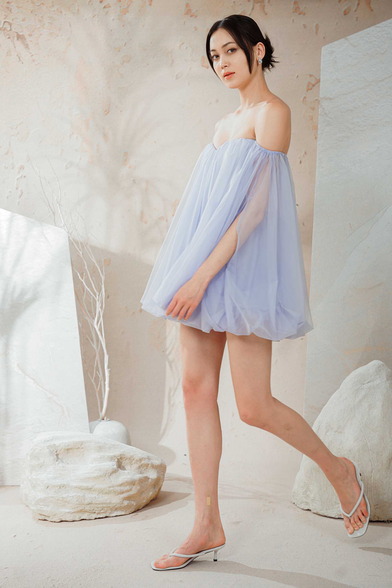 Dissior Tulle Romper Dress (Baby Blue) - Image 13