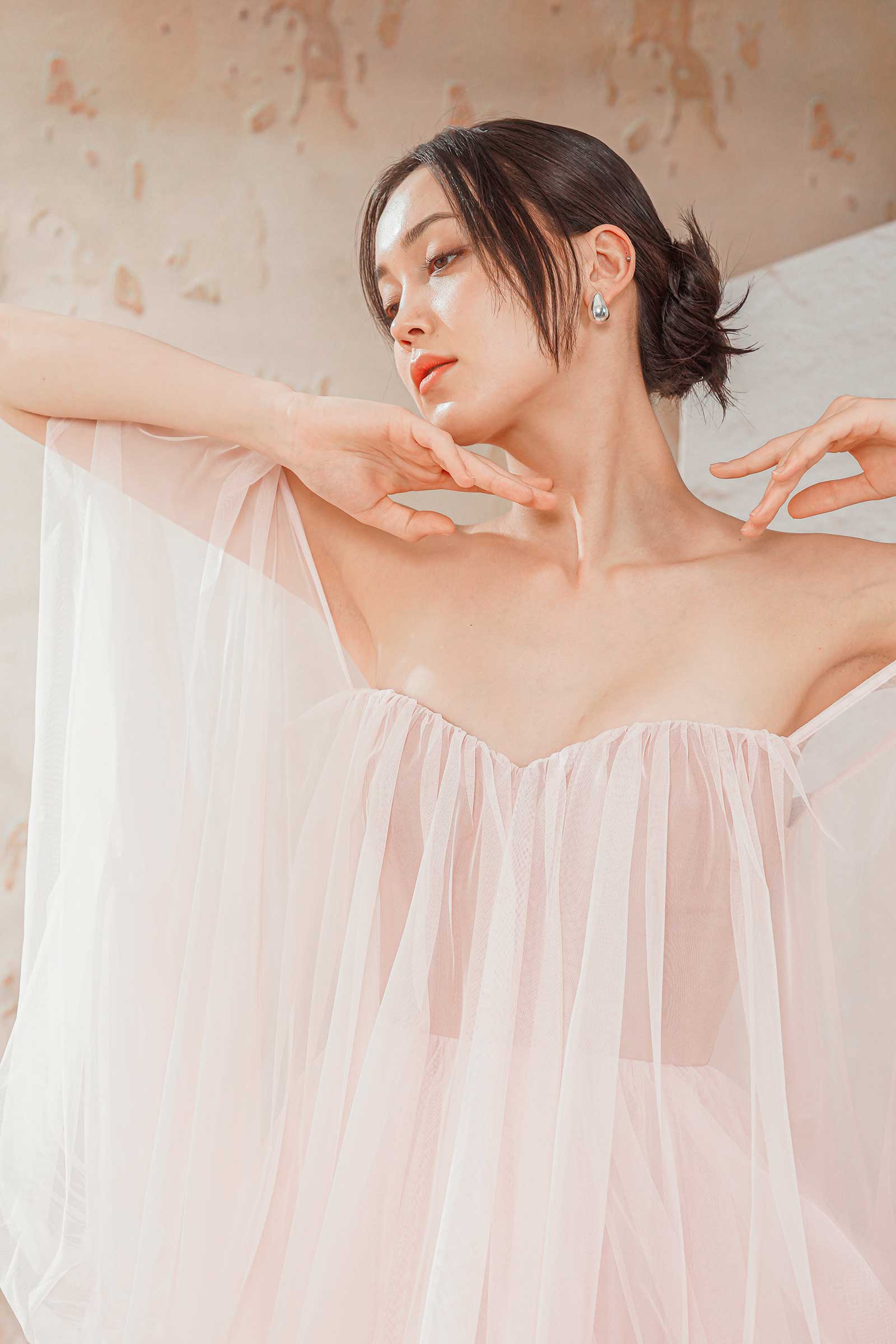 Dissior Tulle Romper Dress (Pink) - Image 9
