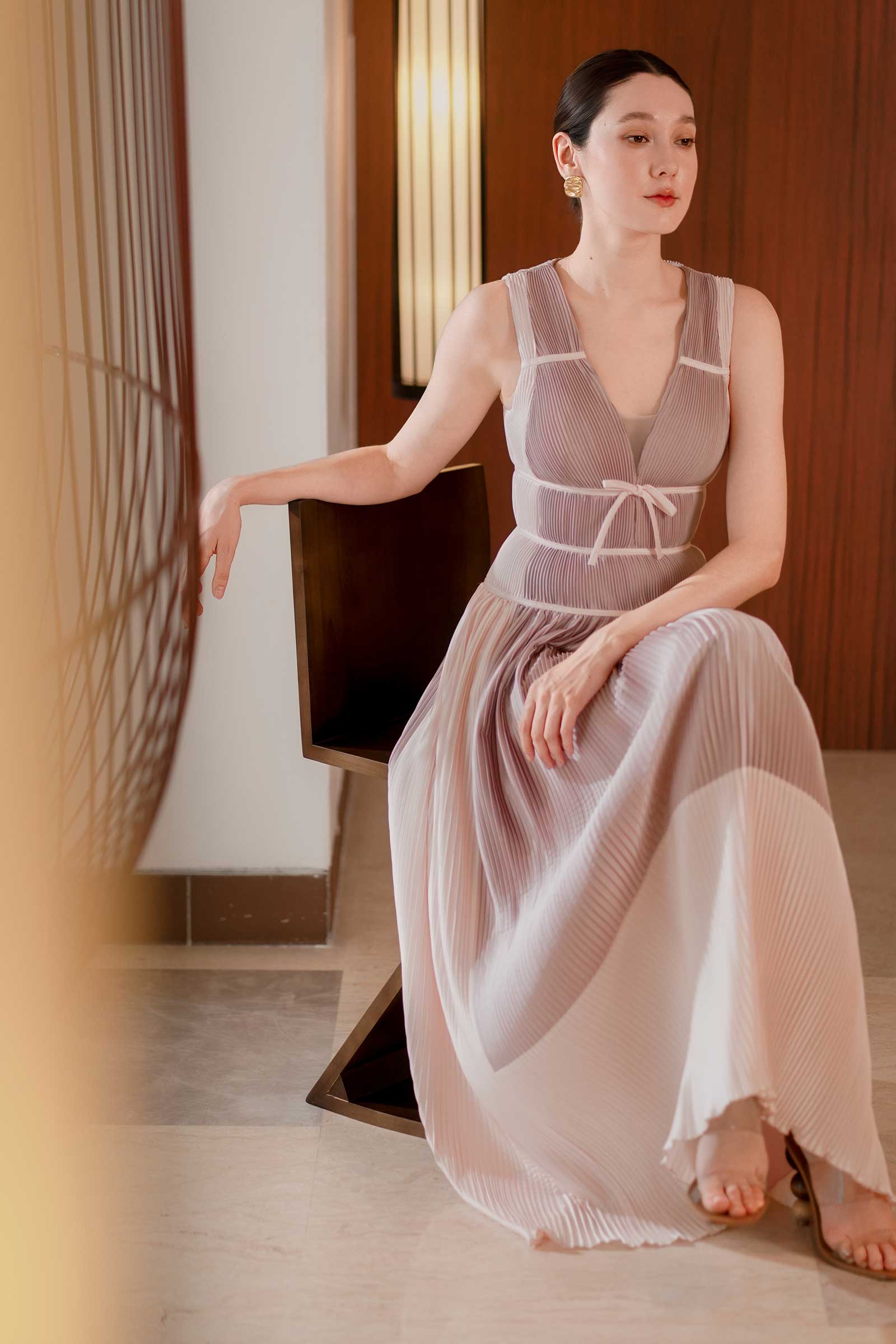 Dazelle Dress (Dusty Purple+Pink) - Image 11