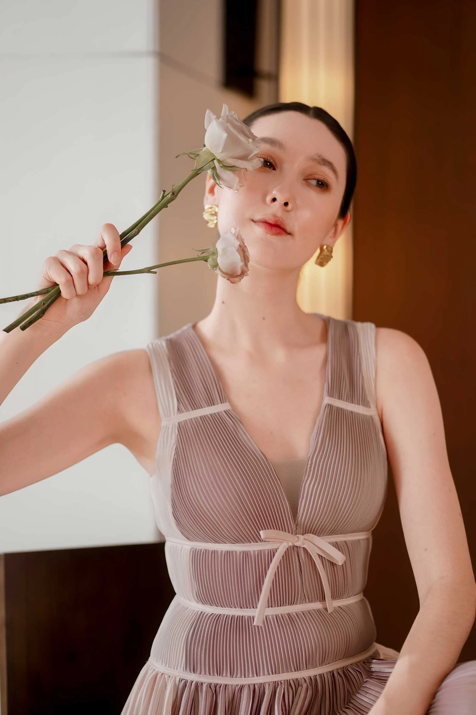 Dazelle Dress (Dusty Purple+Pink) - Image 15
